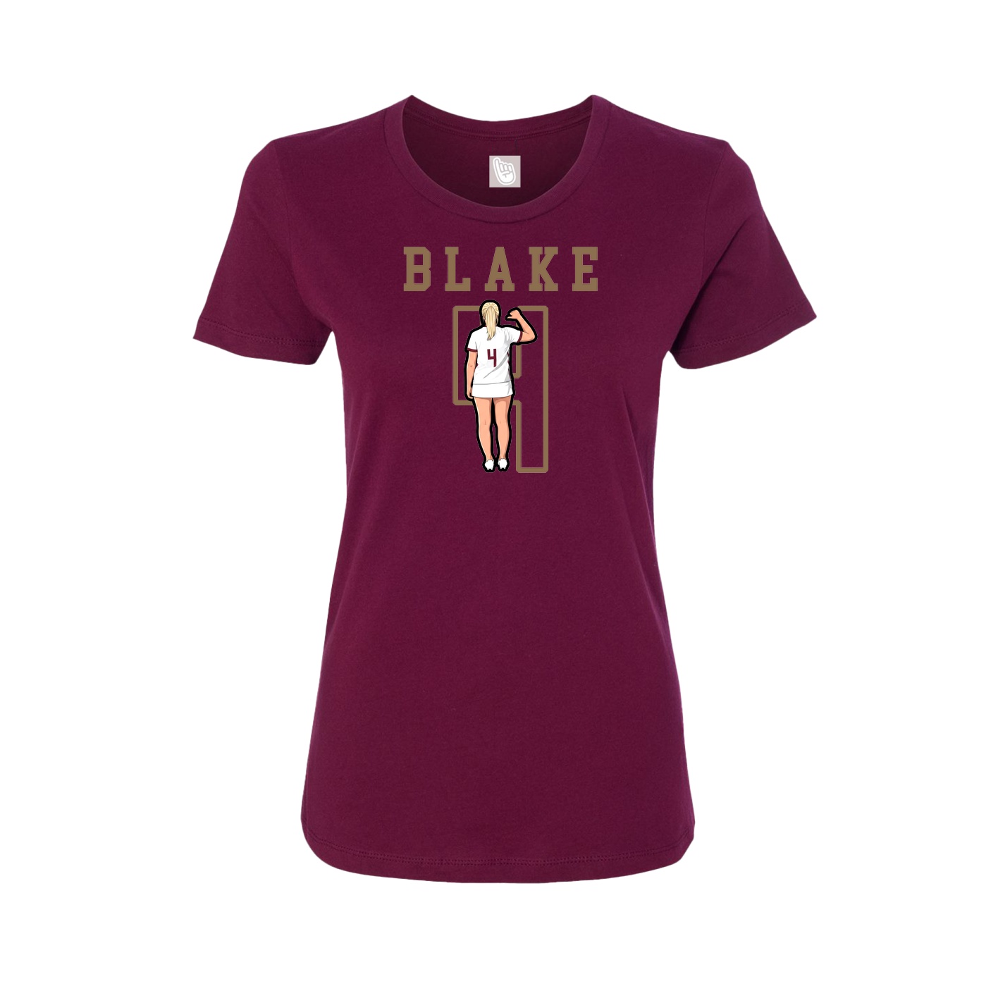 Fitted Women's Tee — Shirsey in Maroon
