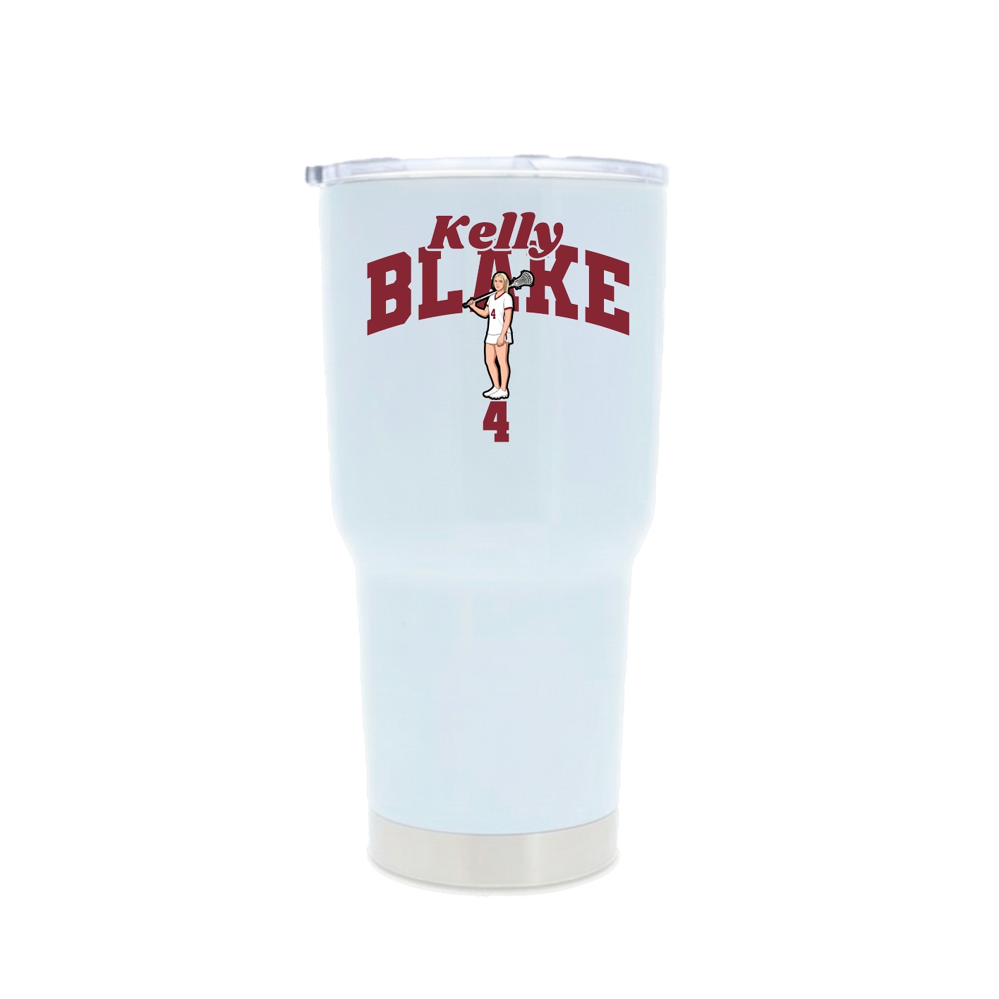 30oz Stainless Steel Tumbler — Signature Arch in White