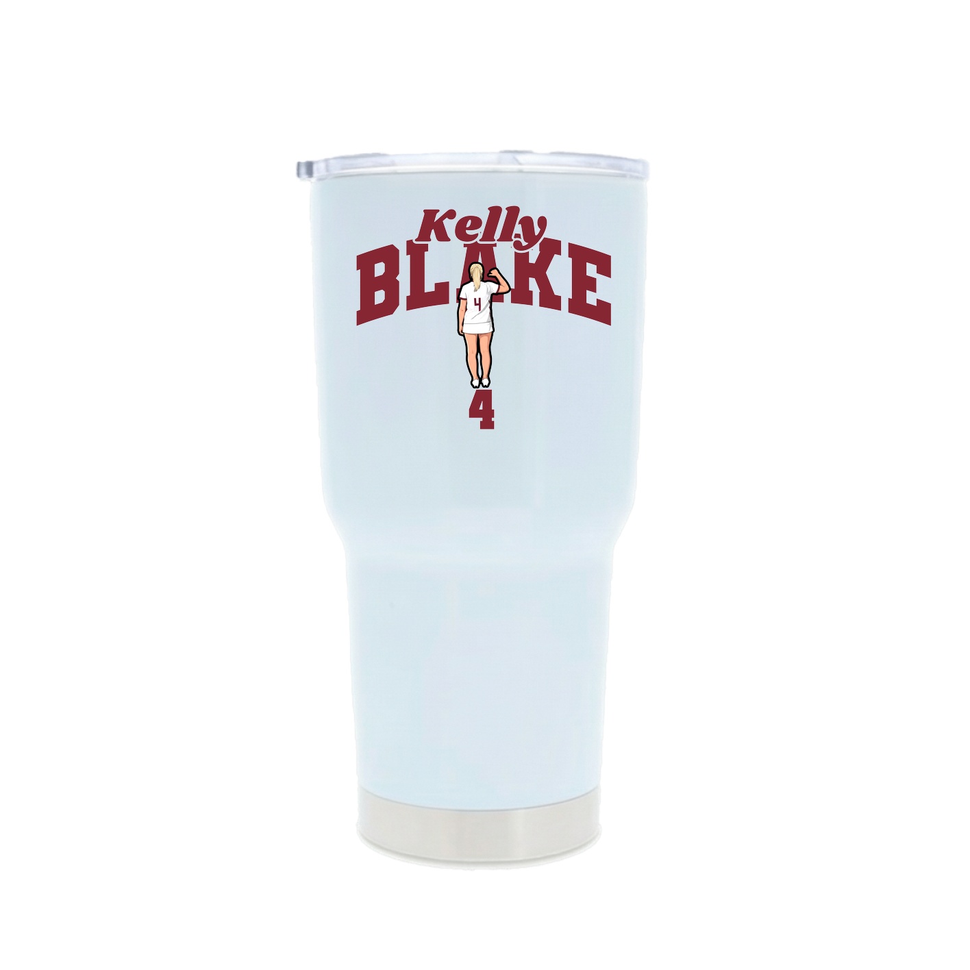30oz Stainless Steel Tumbler — Signature Arch in White