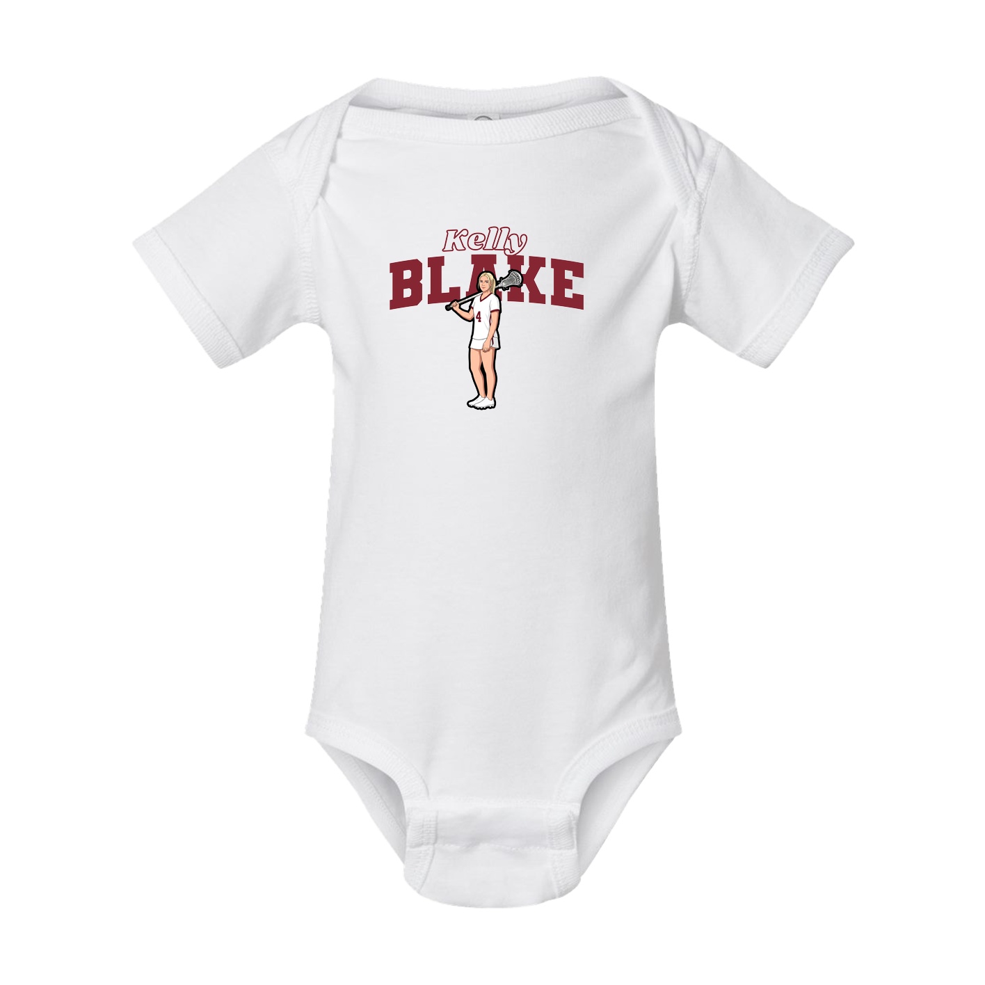 Baby Onesie — Name Arch in White