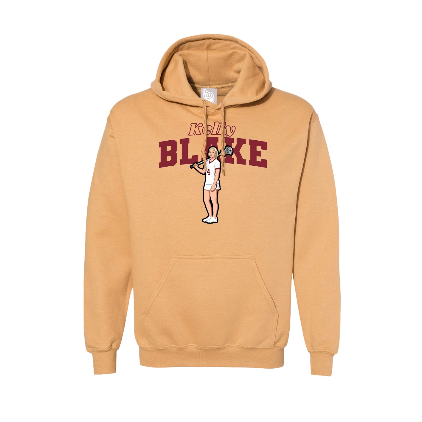 Hoodie — Name Arch in Vegas Gold