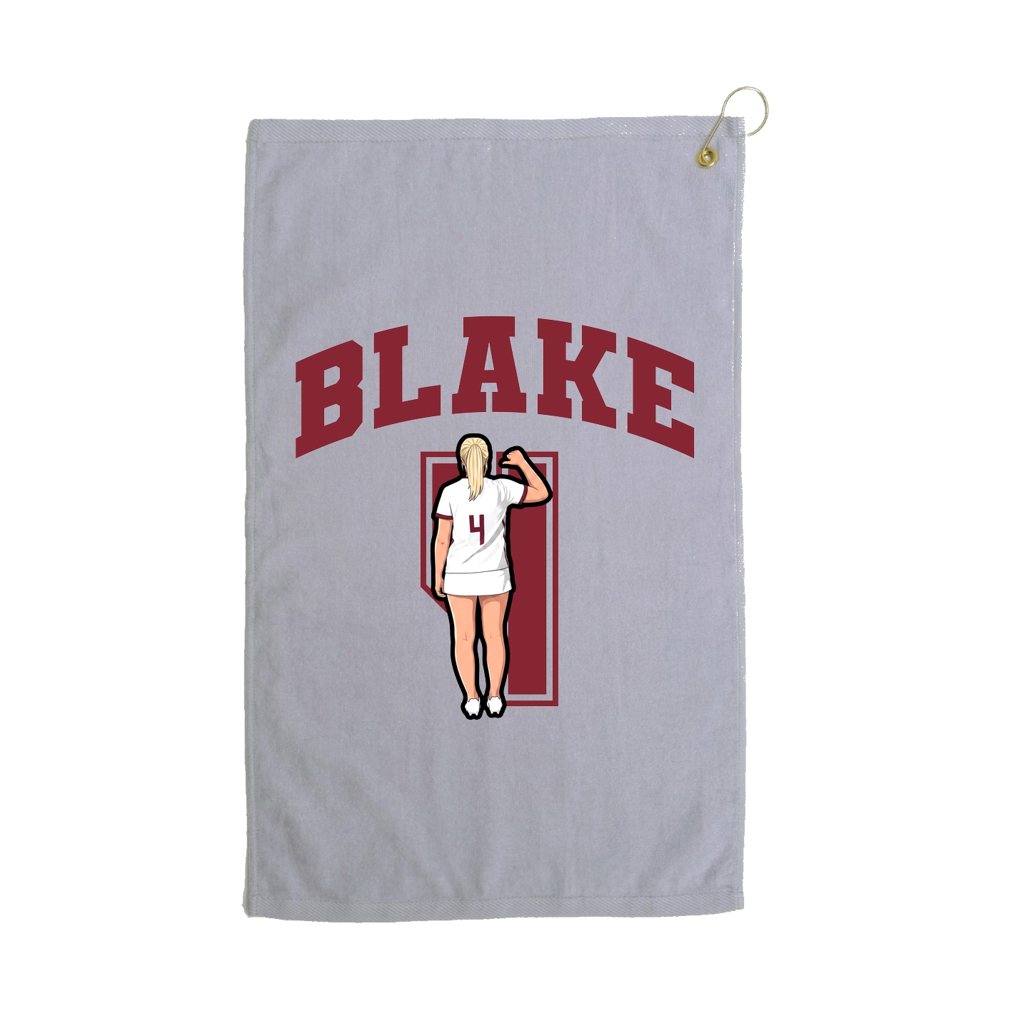 Golf Towel — Number in Grey