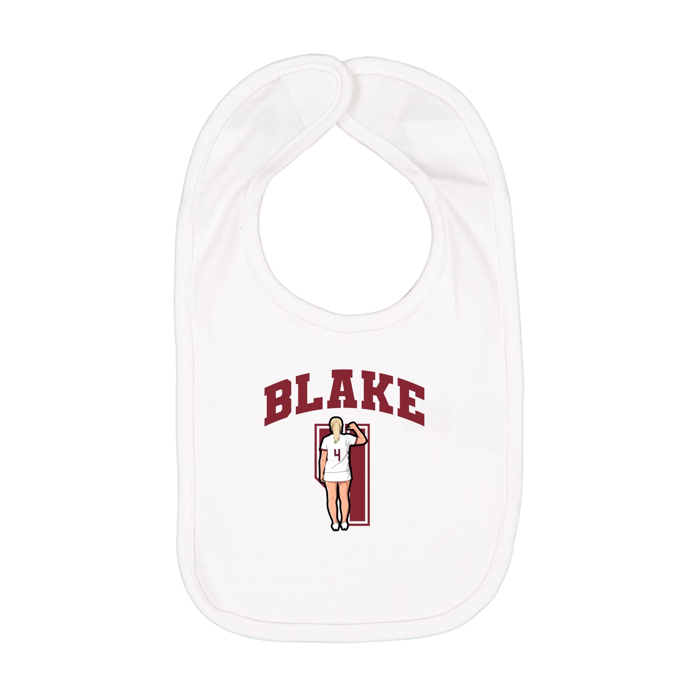 Infant Bib — Number in White