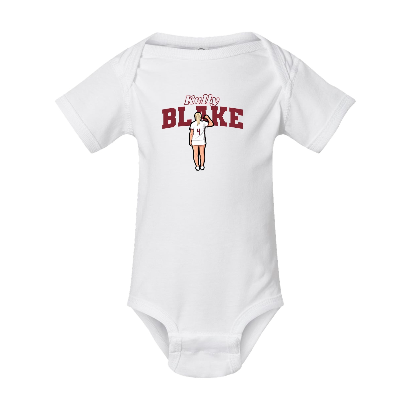 Baby Onesie — Name Arch in White