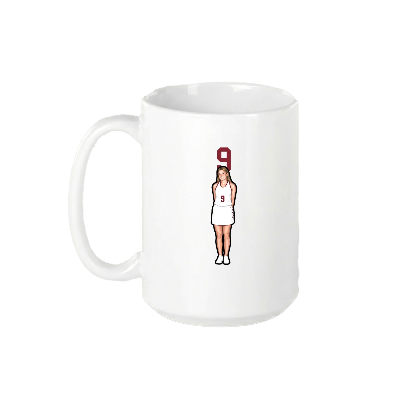 15oz Coffee Mug — Number Top in White