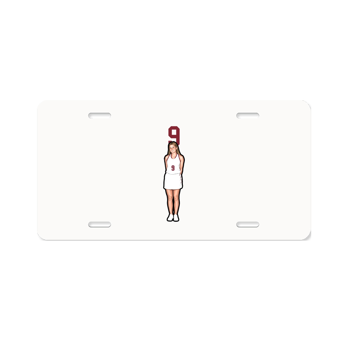 License Plate — Number Top in Classic
