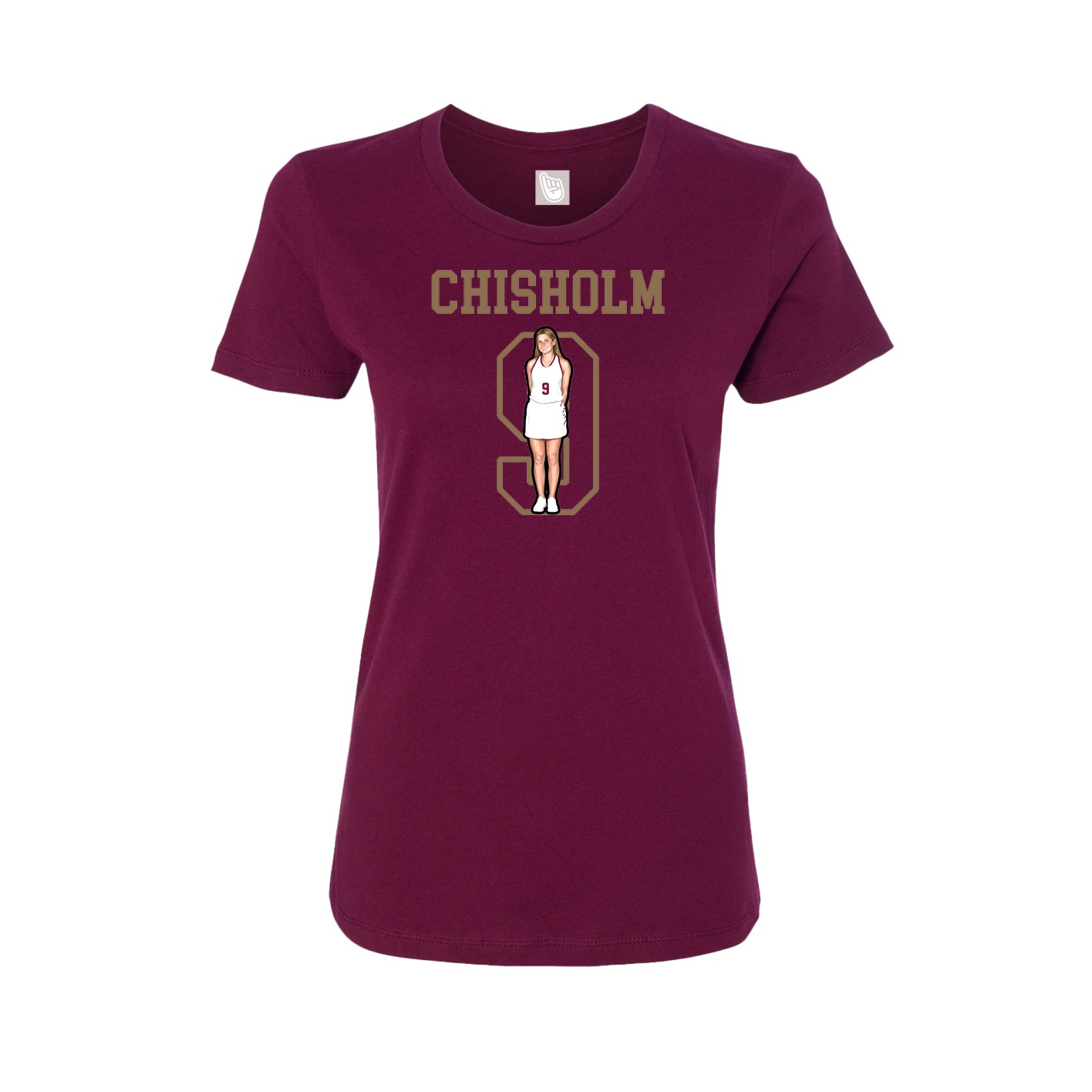 Fitted Women's Tee — Shirsey in Maroon