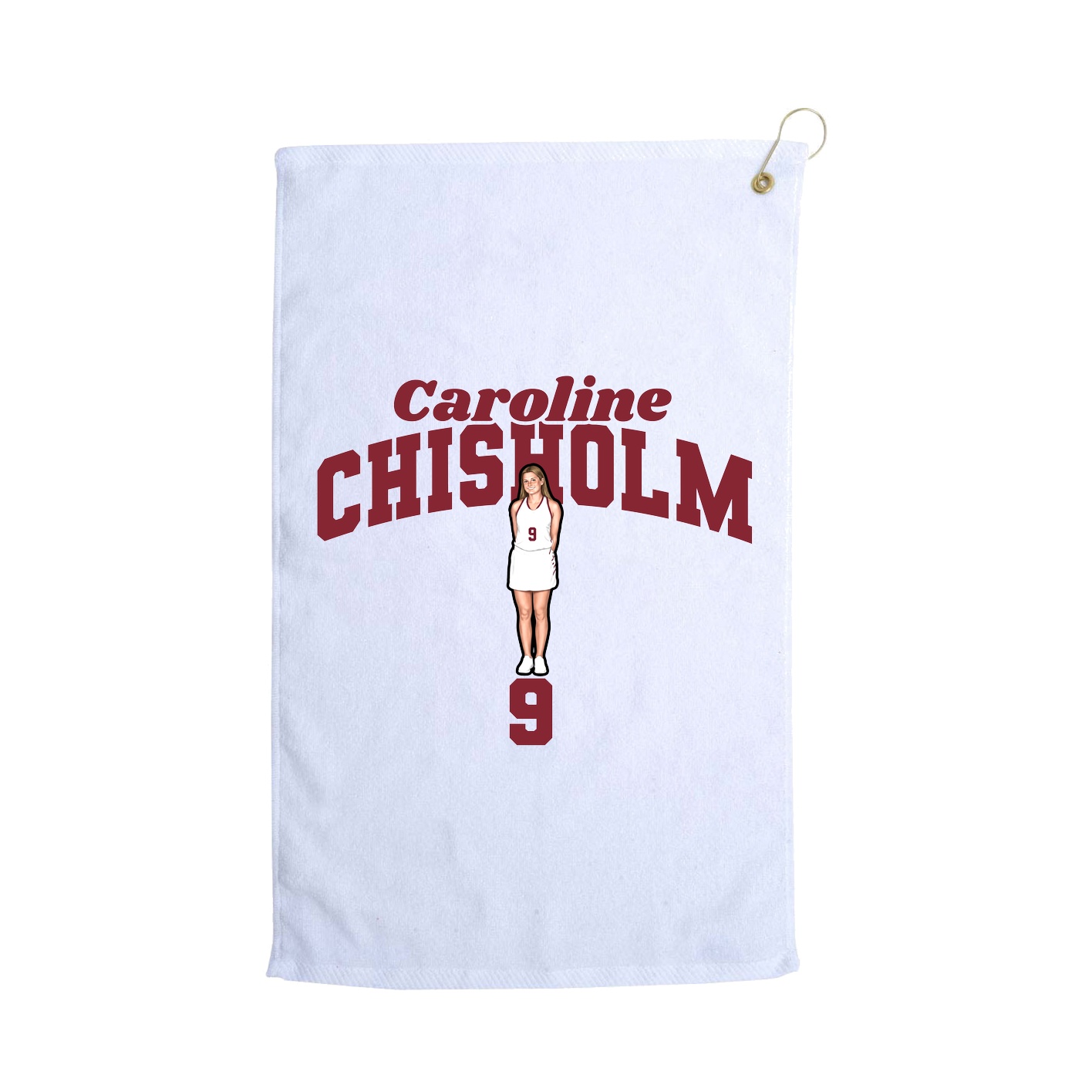 Golf Towel — Signature Arch in White