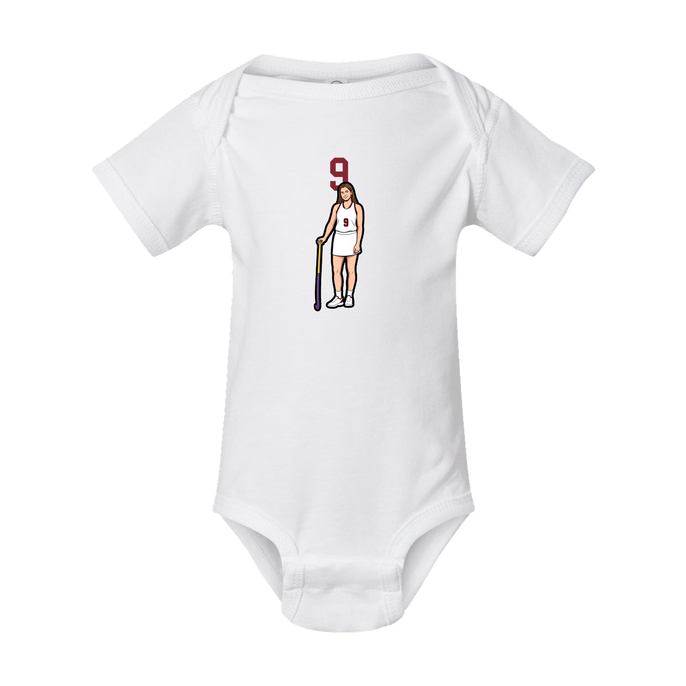 Baby Onesie — Number Top in White