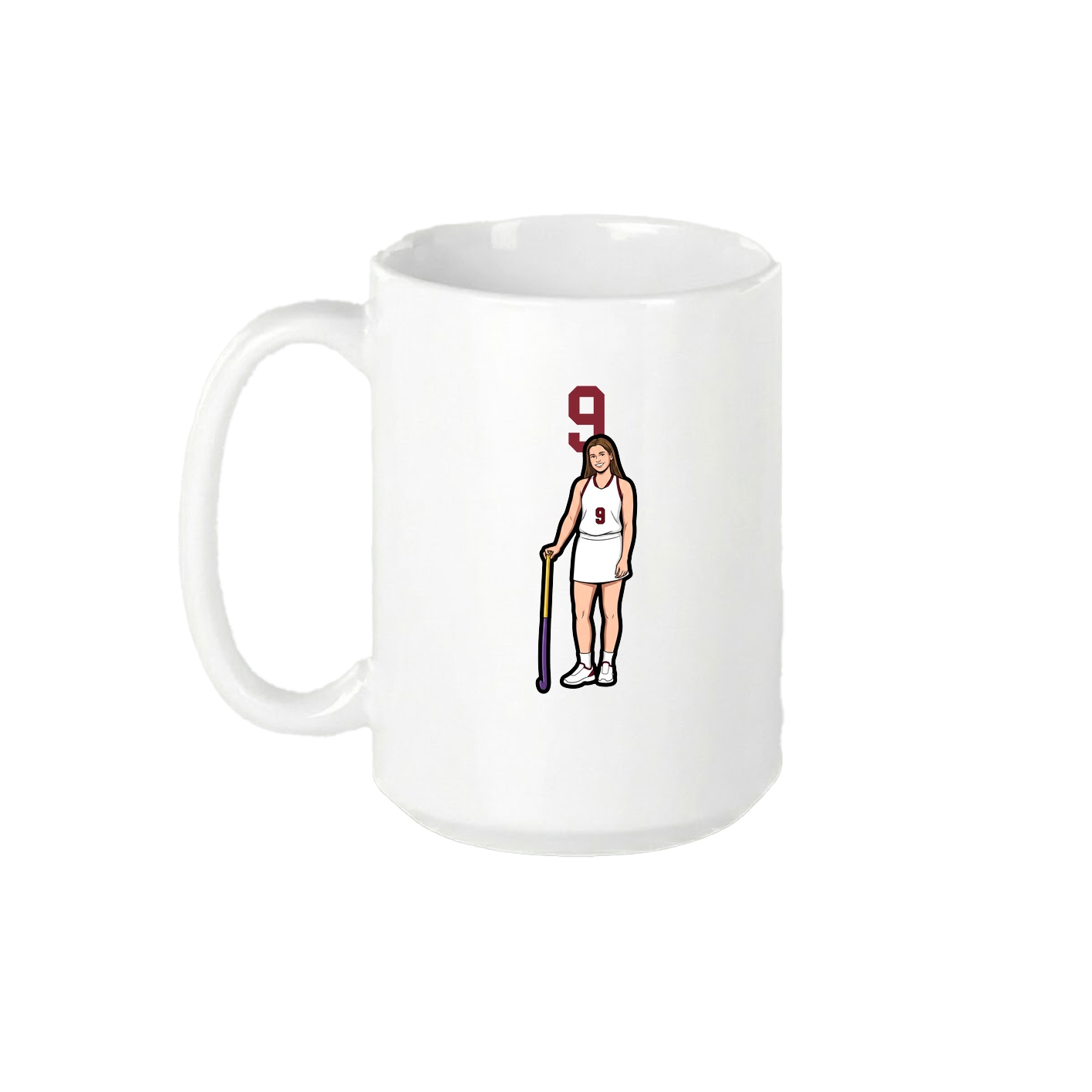 15oz Coffee Mug — Number Top in White
