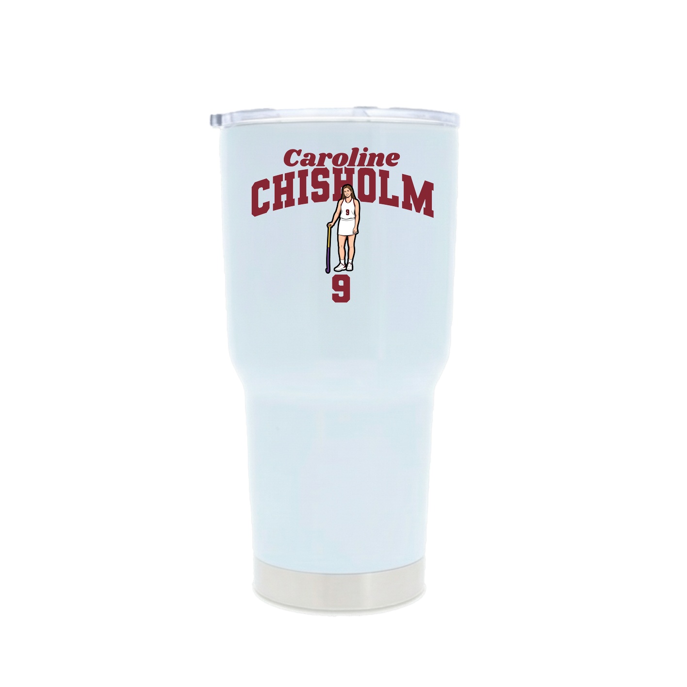 30oz Stainless Steel Tumbler — Signature Arch in White