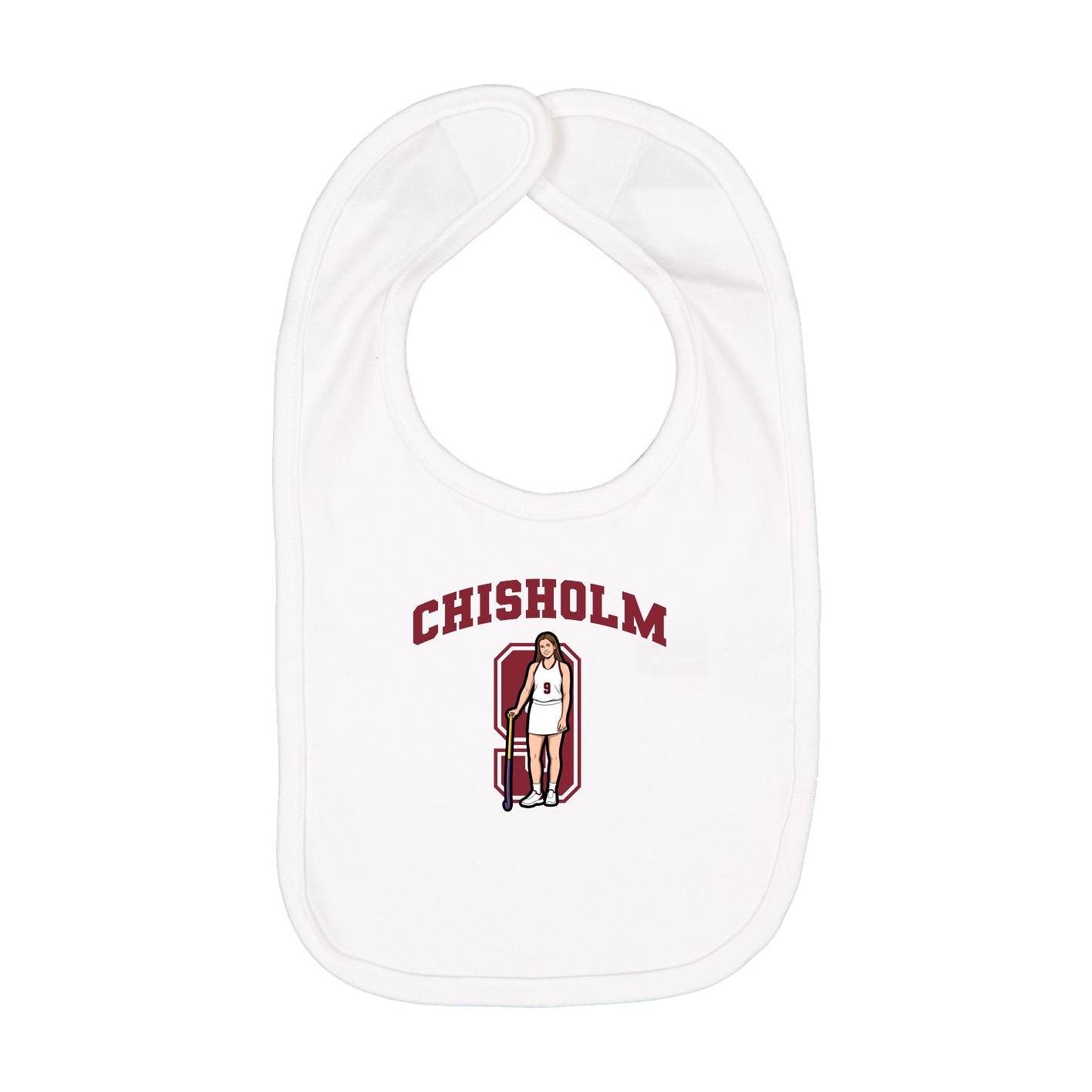 Infant Bib — Number in White