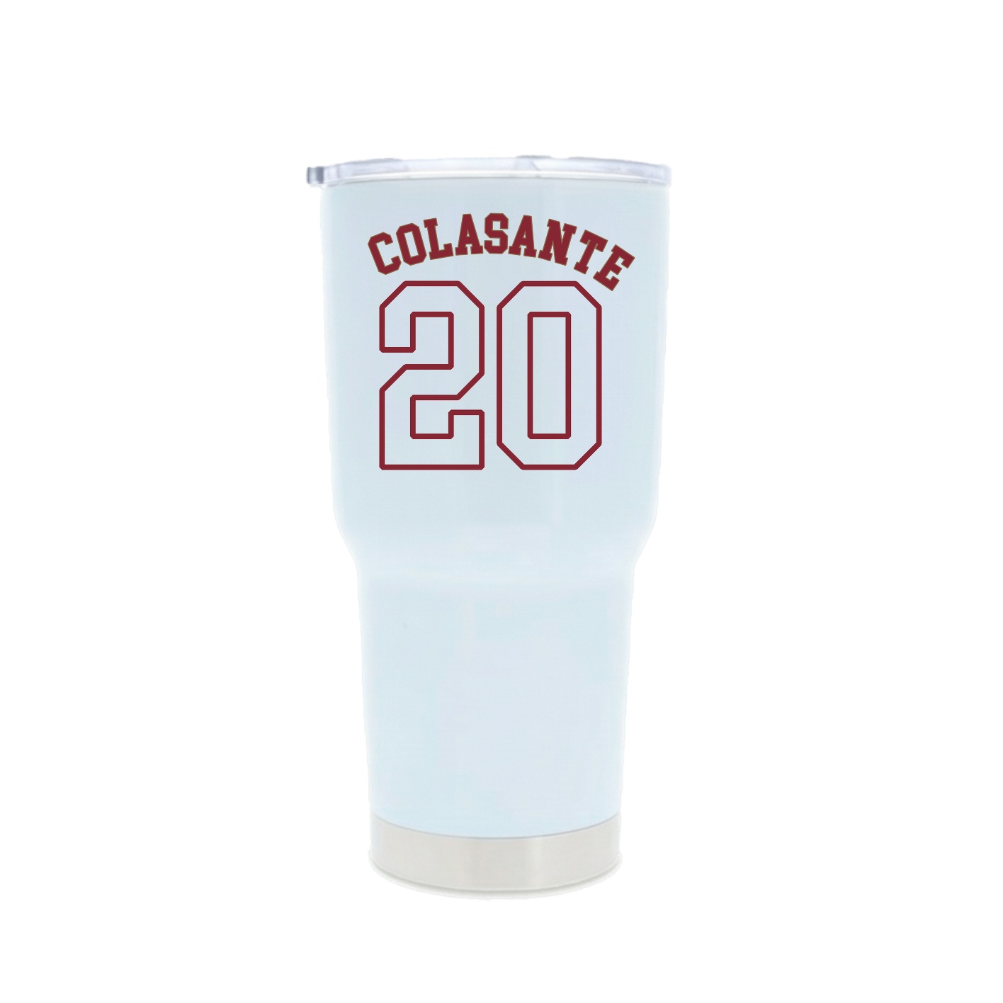 30oz Stainless Steel Tumbler — Shirsey Arch in White