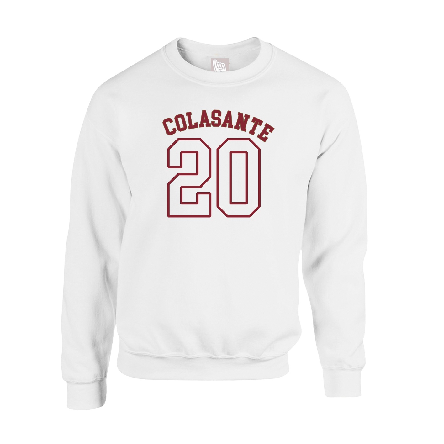 Fleece Crew — Shirsey Arch in White