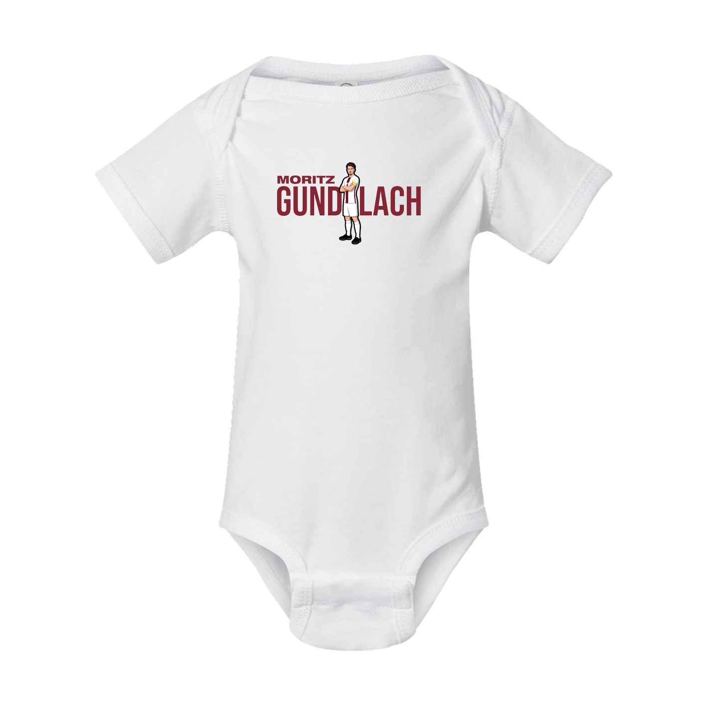 Baby Onesie — Player Name in White