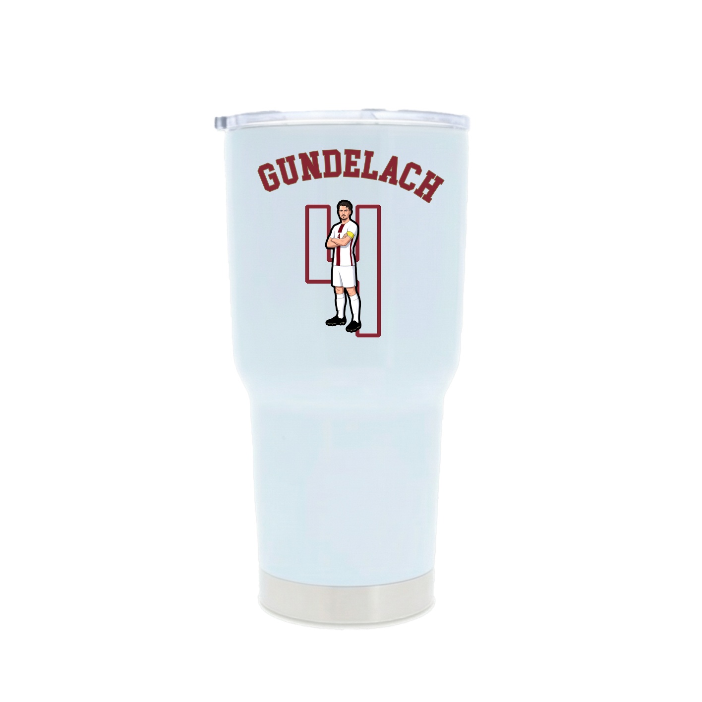 30oz Stainless Steel Tumbler — Shirsey Arch in White