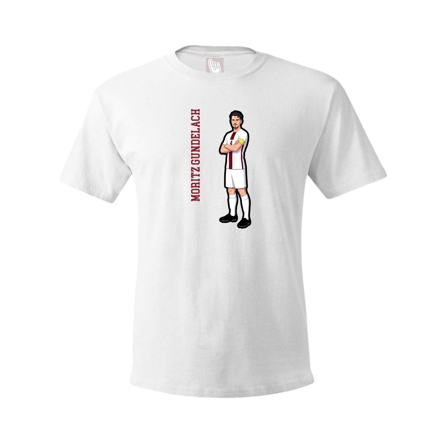 Tee — Name Vertical in White