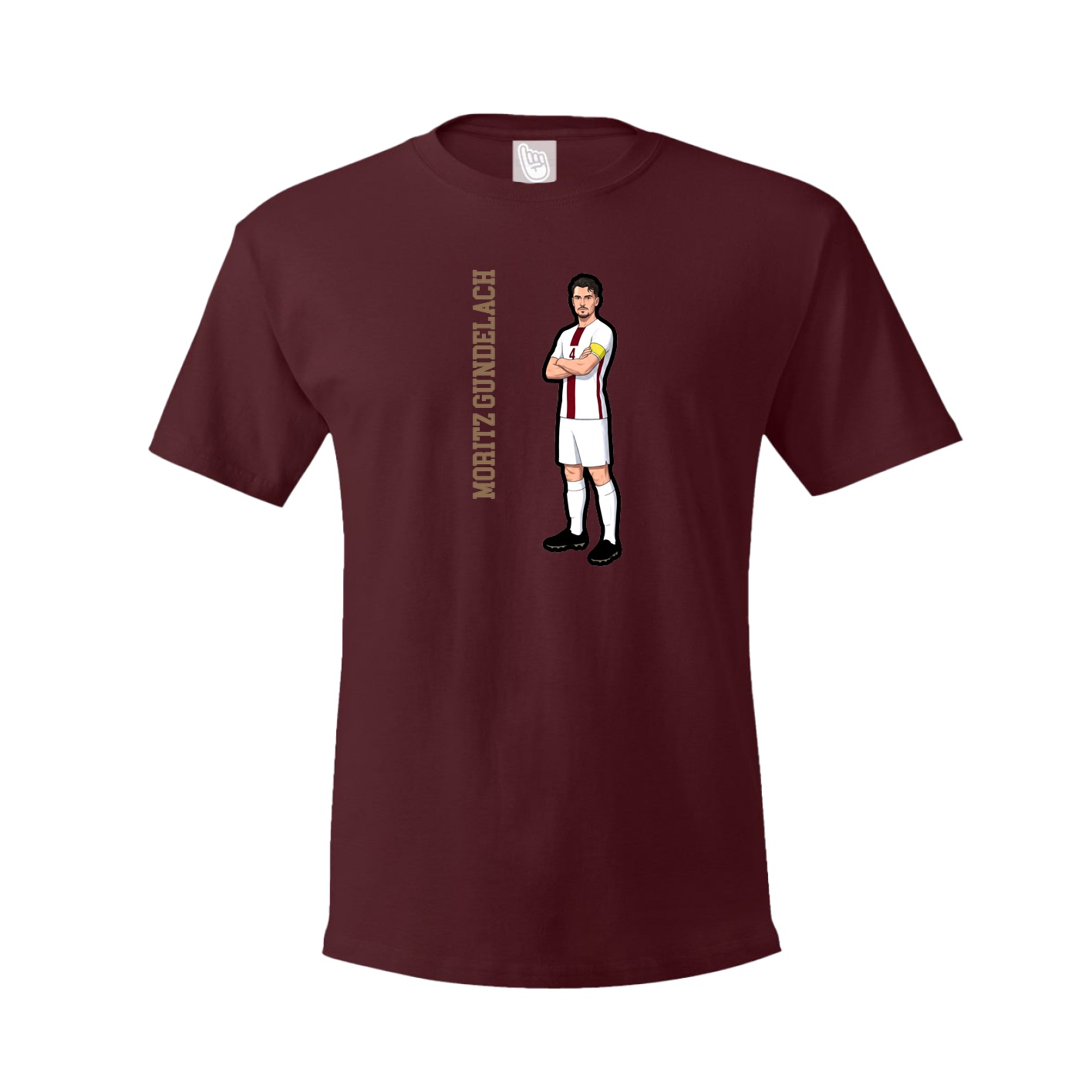 Youth Tee — Name Vertical in Maroon