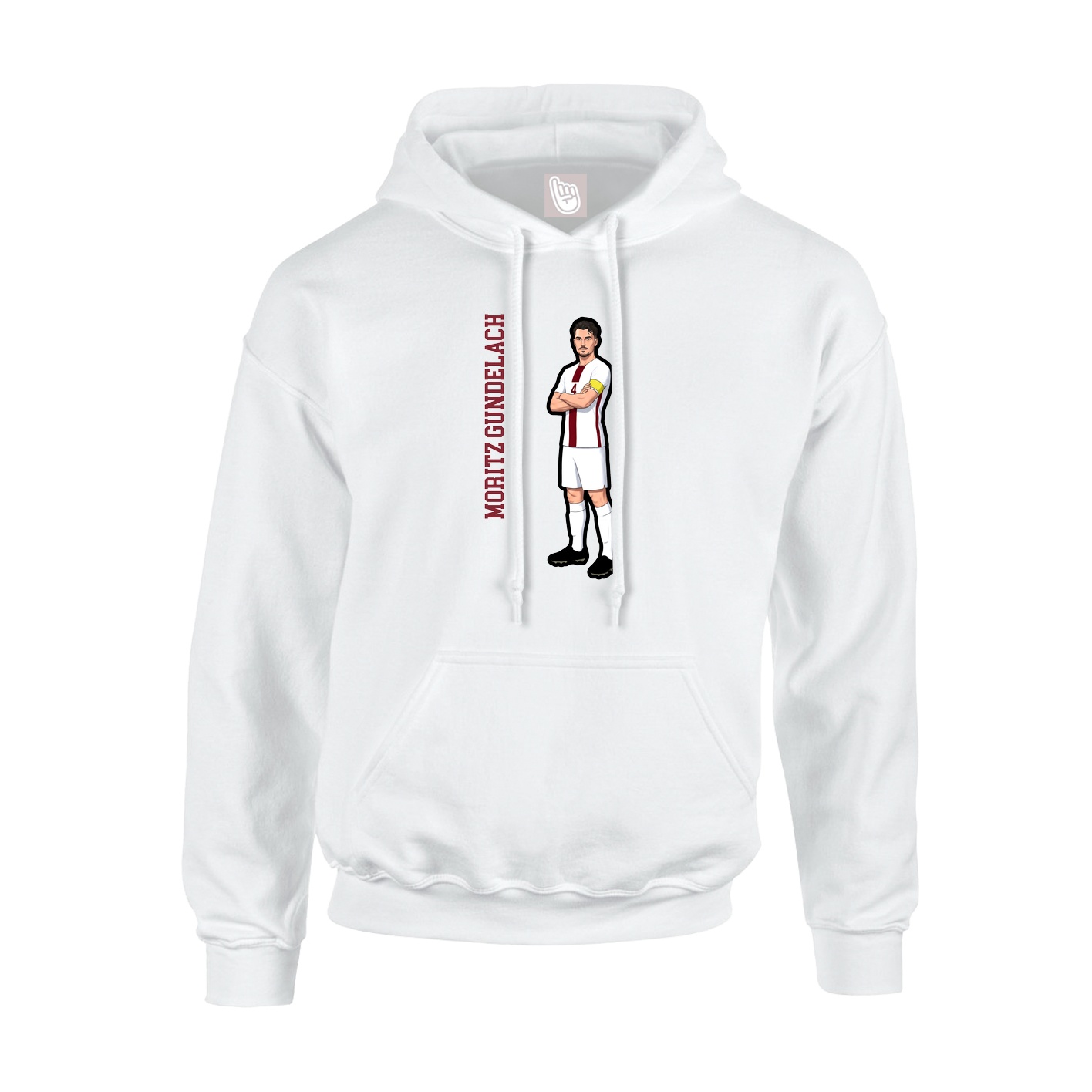 Hoodie — Name Vertical in White