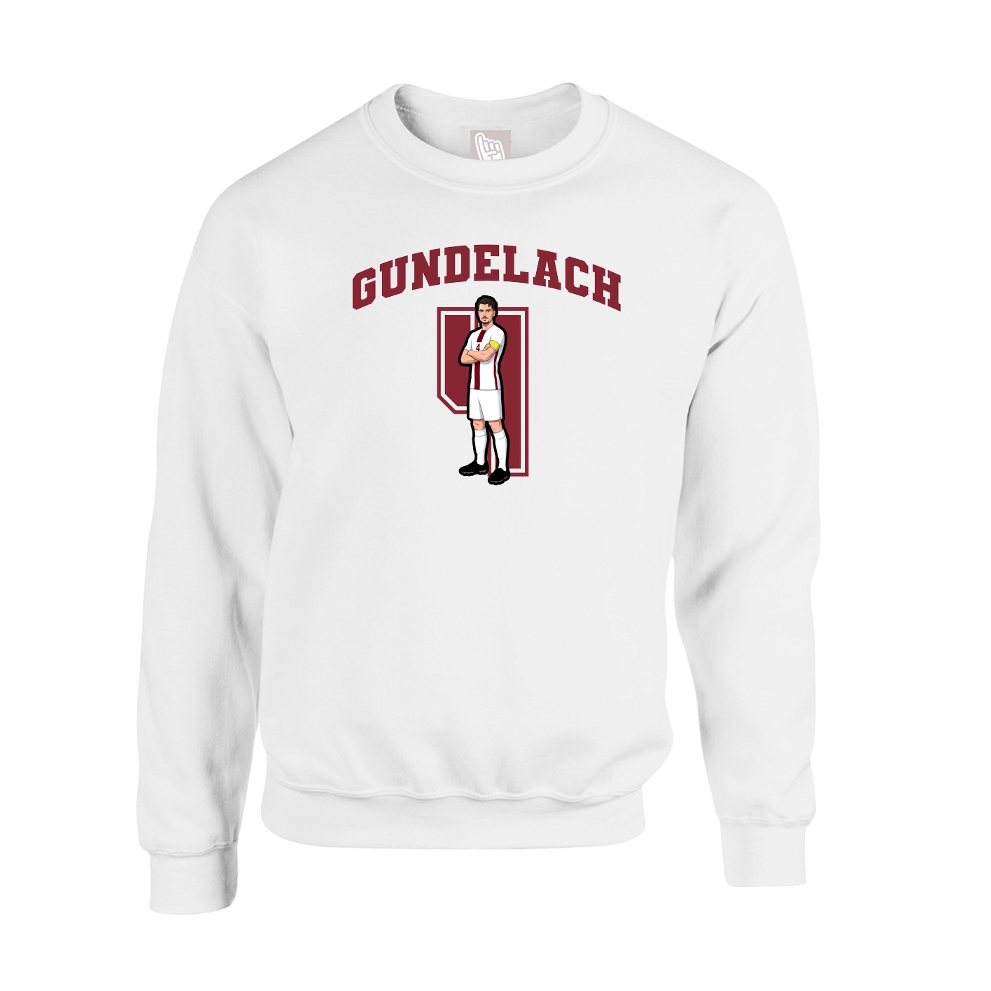 Fleece Crew — Number in White