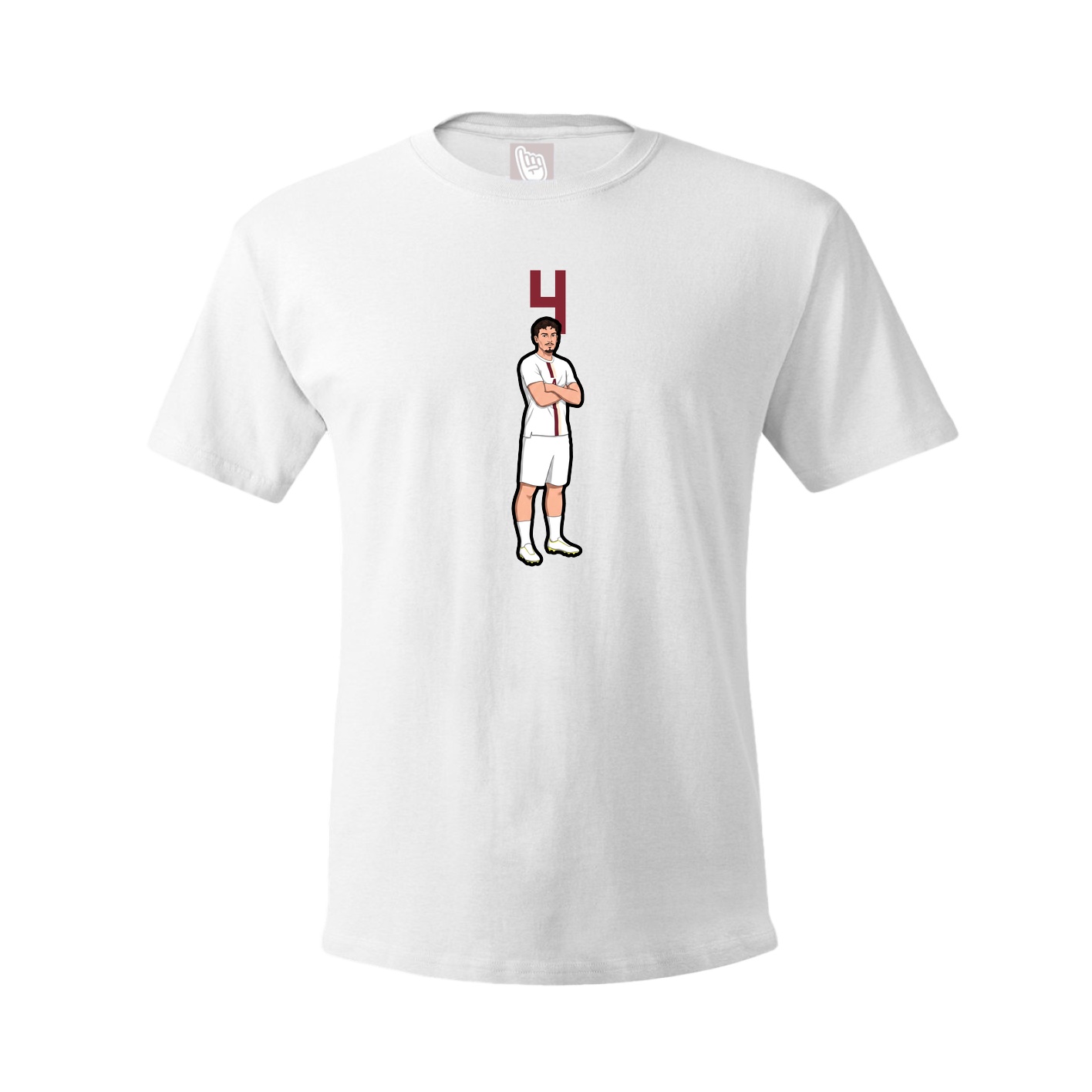 Youth Tee — Number Top in White
