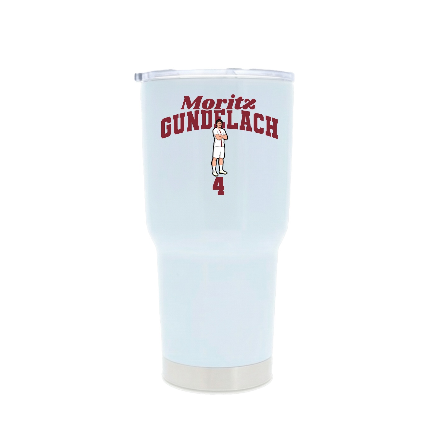 30oz Stainless Steel Tumbler — Signature Arch in White