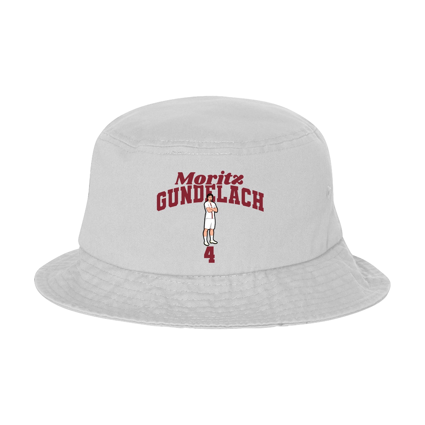 Bucket Cap — Signature Arch in White