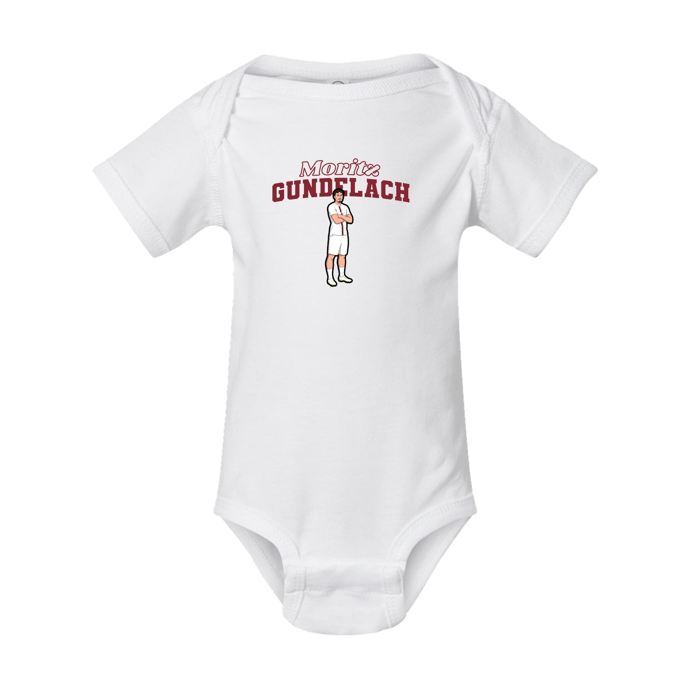 Baby Onesie — Name Arch in White