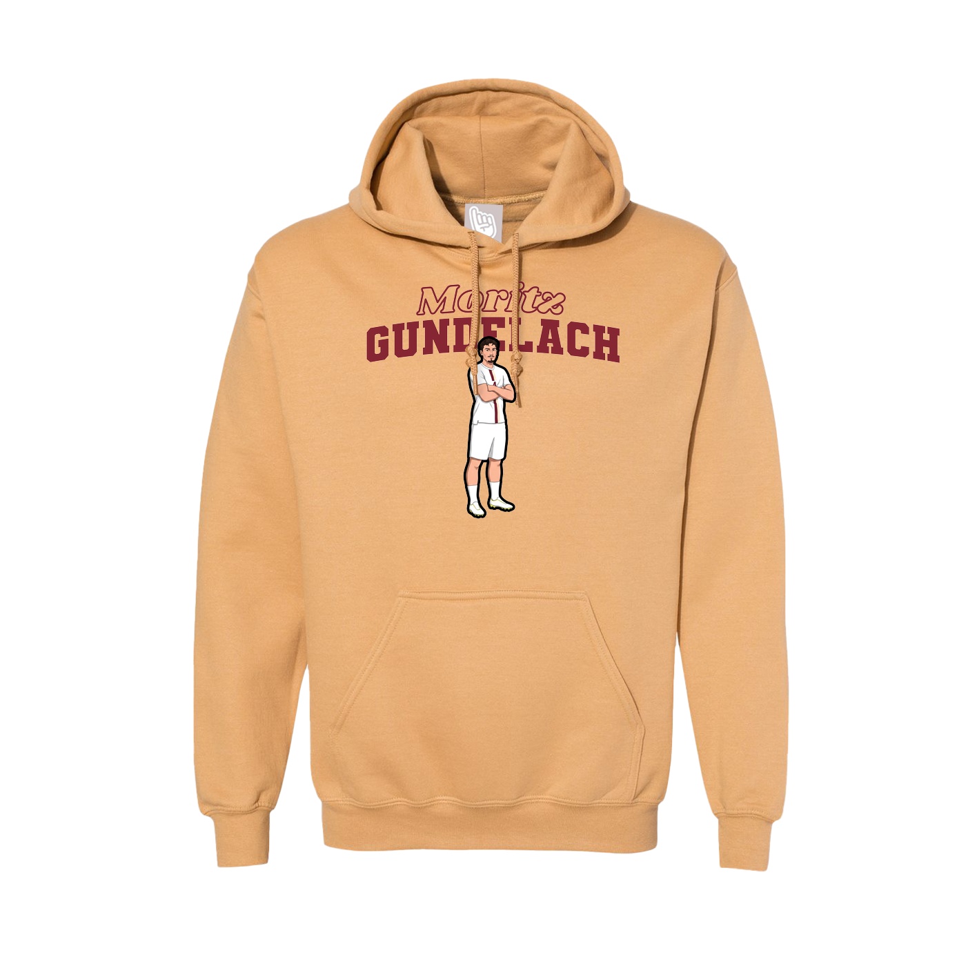 Hoodie — Name Arch in Vegas Gold