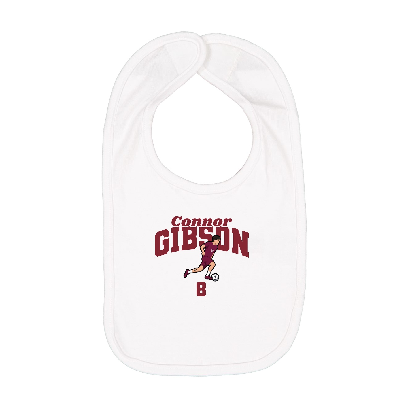 Infant Bib — Signature Arch in White