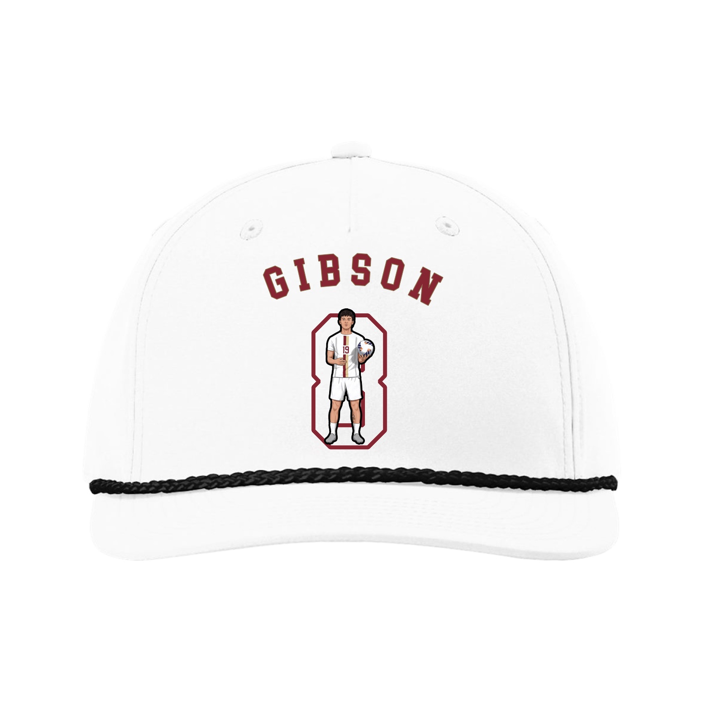 Five-Panel Classic Rope Cap — Shirsey Arch in White