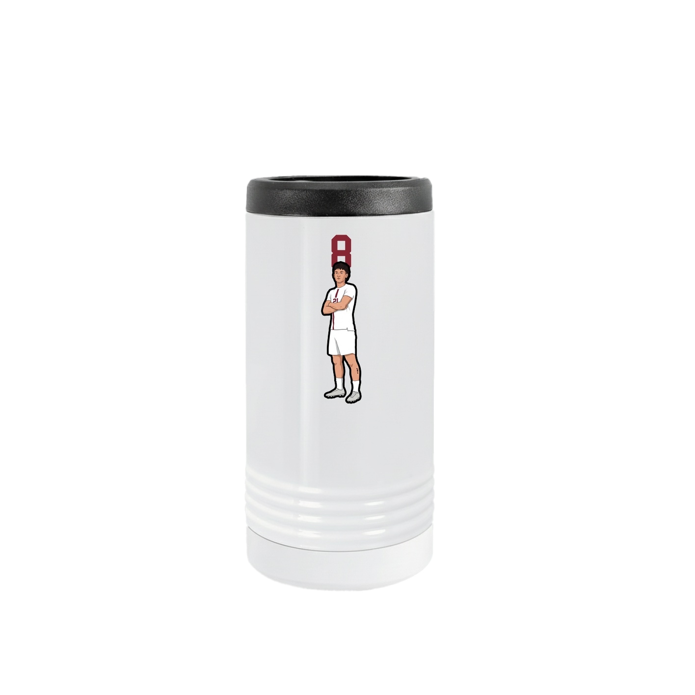 Slim Beverage Holder — Number Top in White
