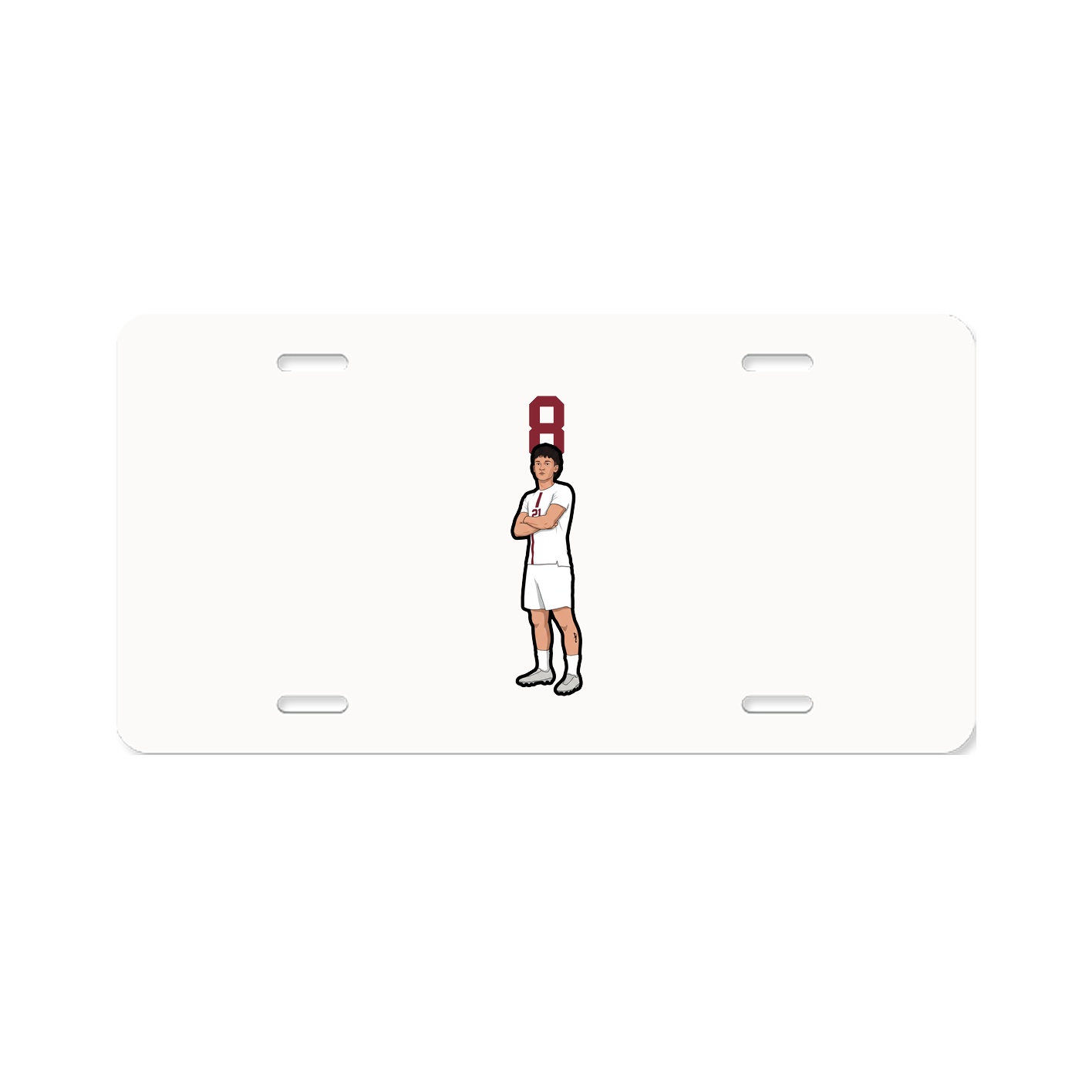 License Plate — Number Top in Classic