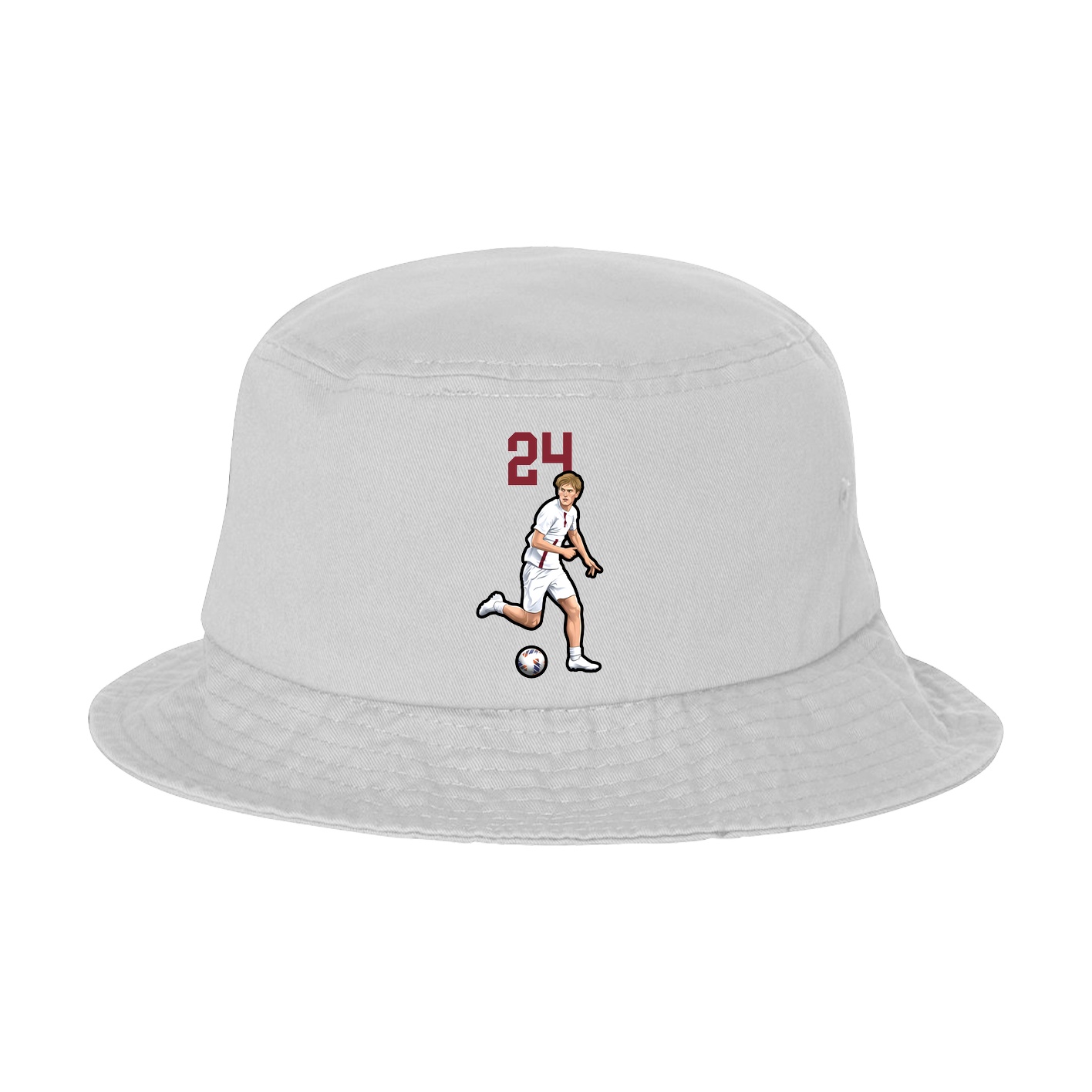 Bucket Cap — Number Top in White