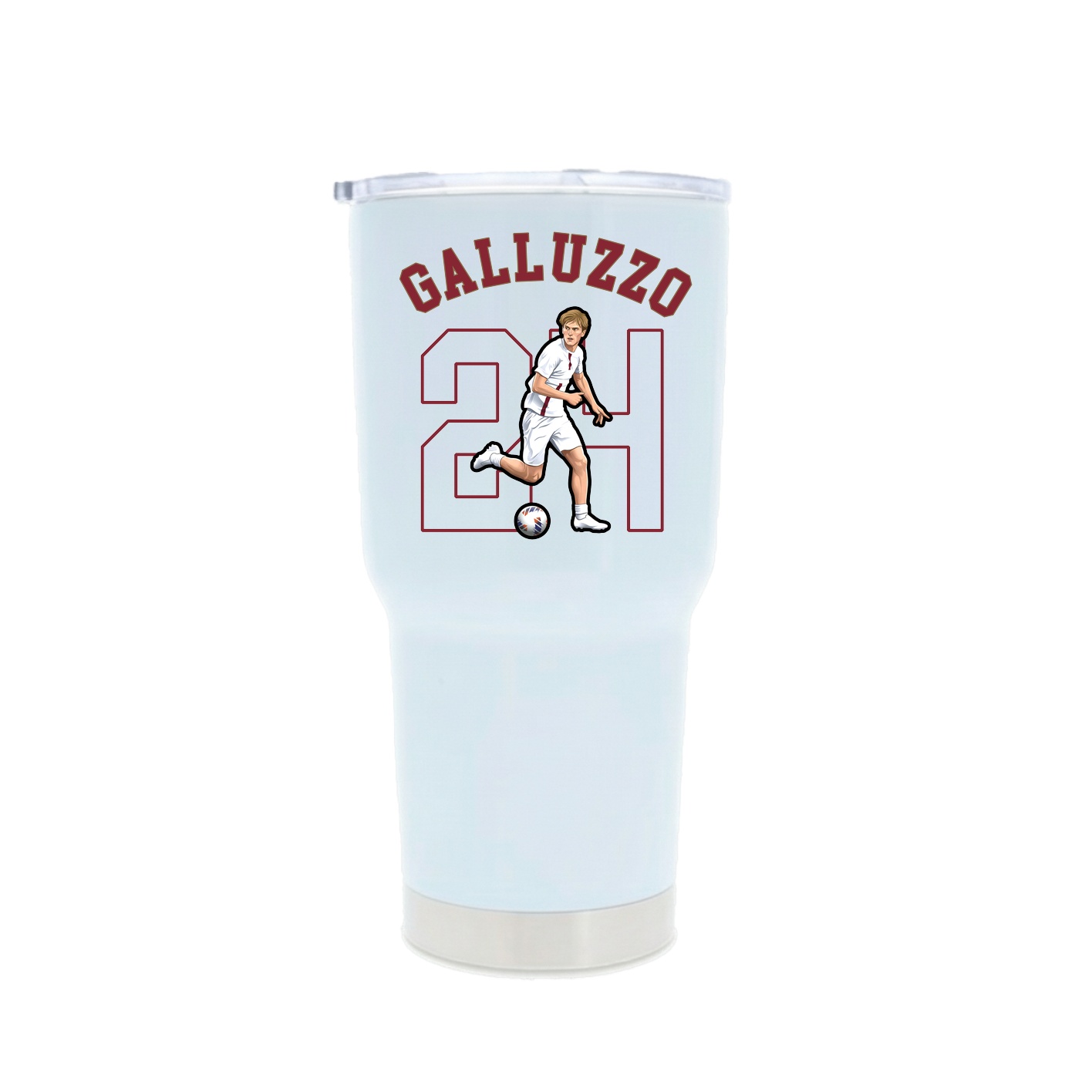 30oz Stainless Steel Tumbler — Shirsey Arch in White