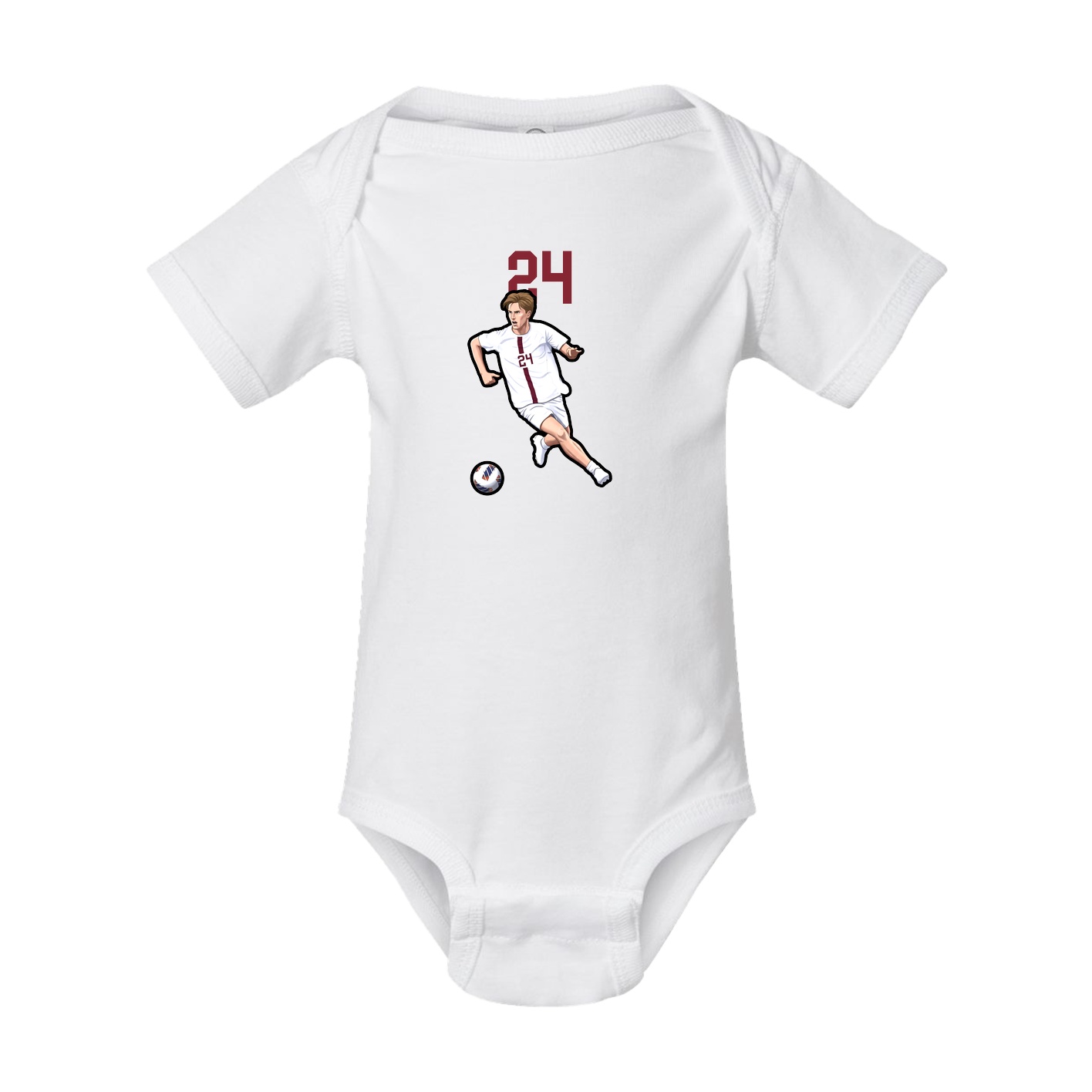 Baby Onesie — Number Top in White