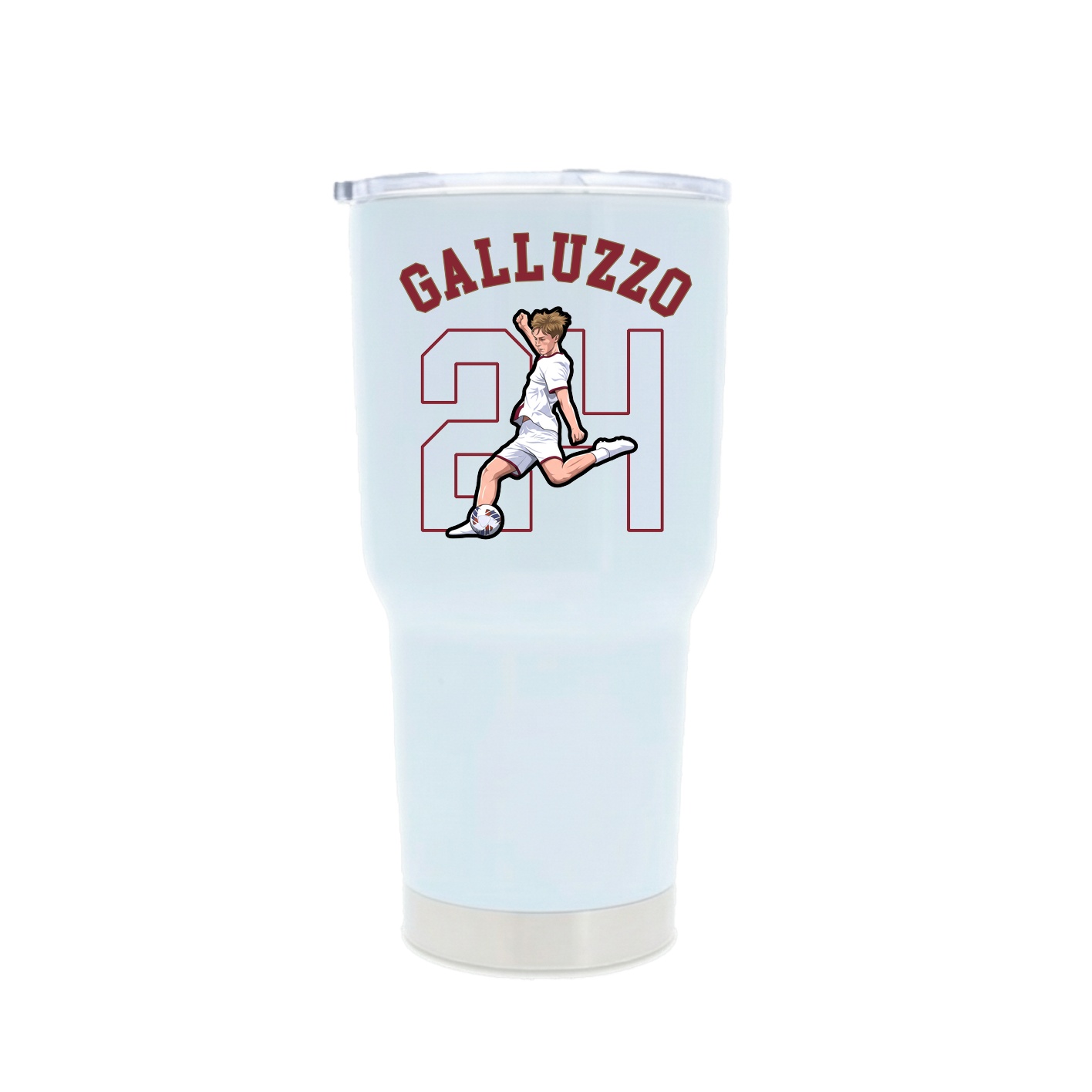 30oz Stainless Steel Tumbler — Shirsey Arch in White