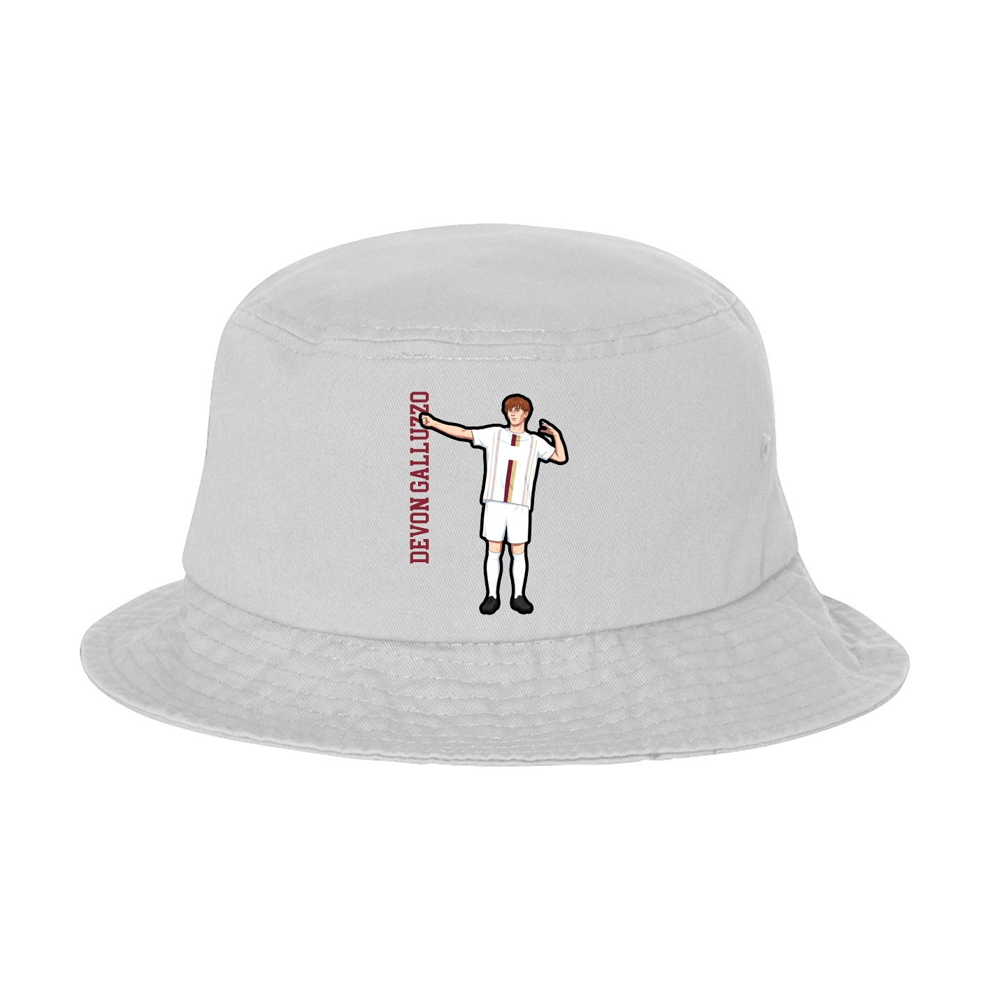Bucket Cap — Name Vertical in White