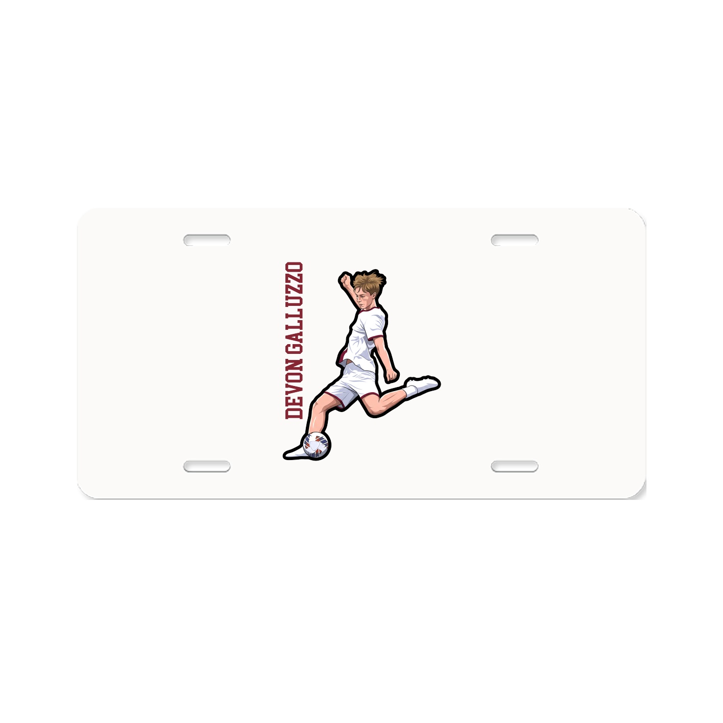 License Plate — Name Vertical in Classic