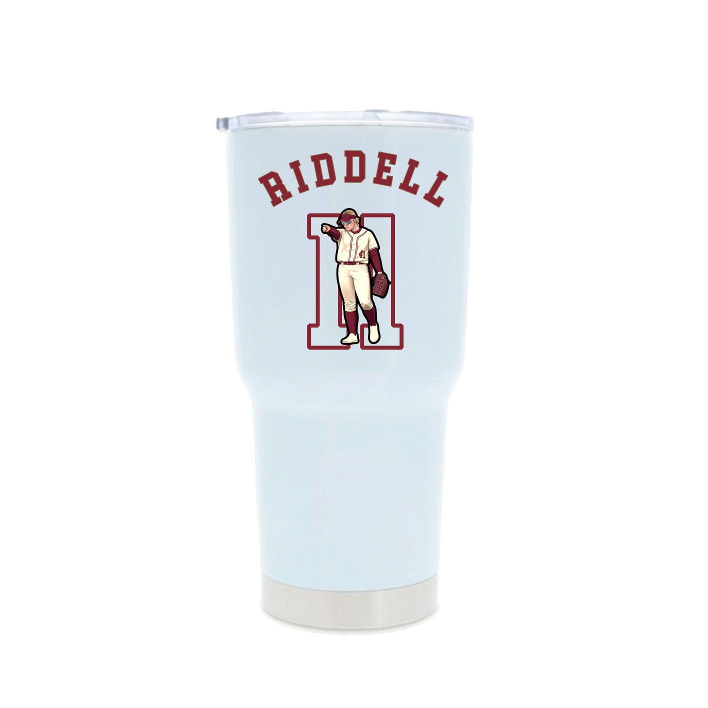 30oz Stainless Steel Tumbler — Shirsey Arch in White