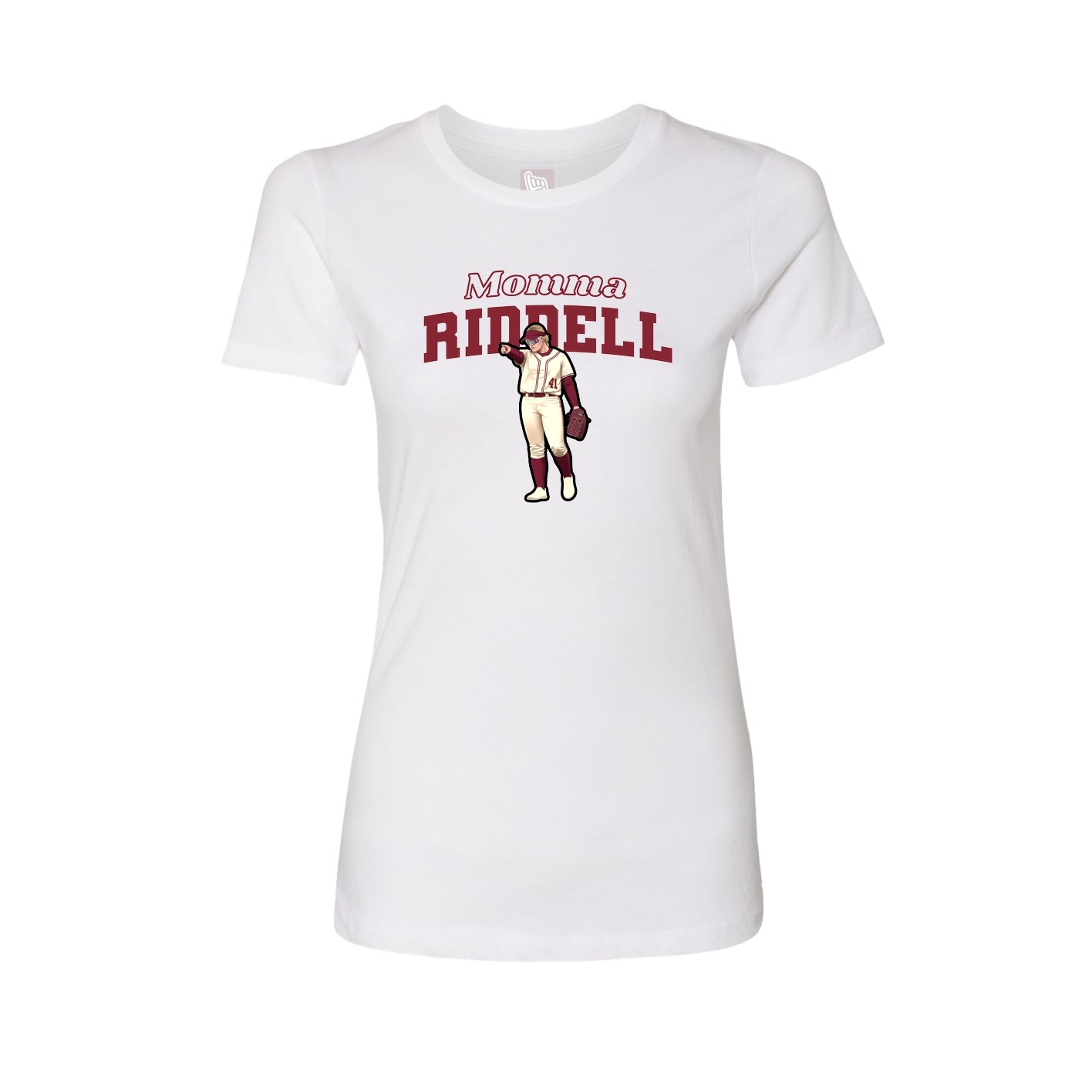 Womens Tee — Mothers Day Block in White