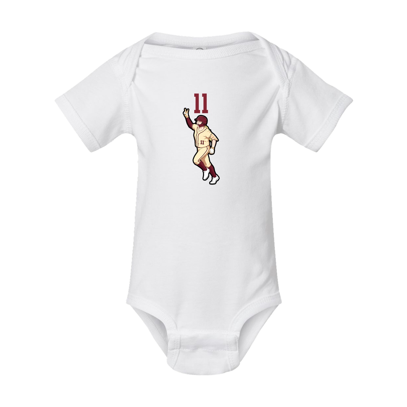 Baby Onesie — Number Top in White