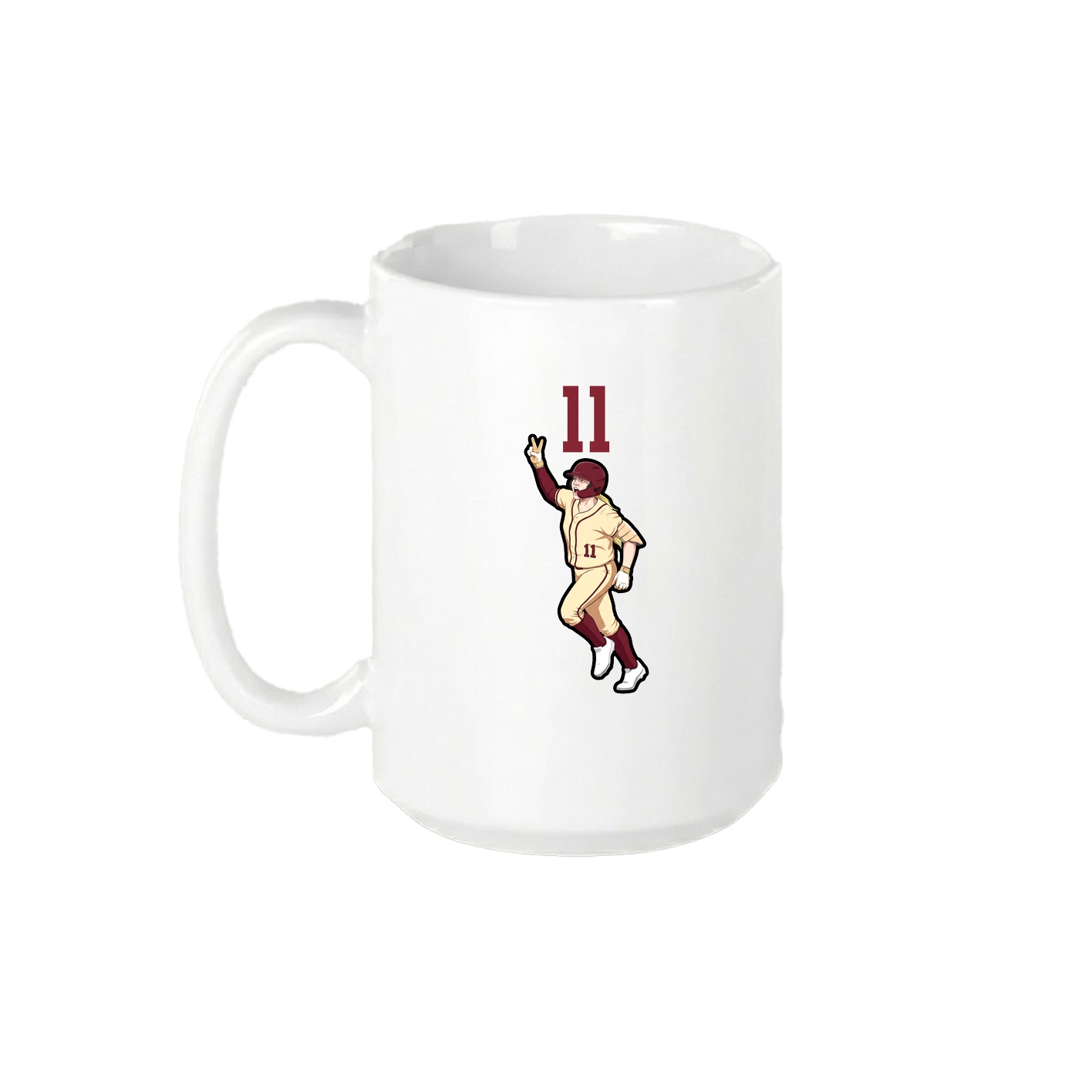 15oz Coffee Mug — Number Top in White