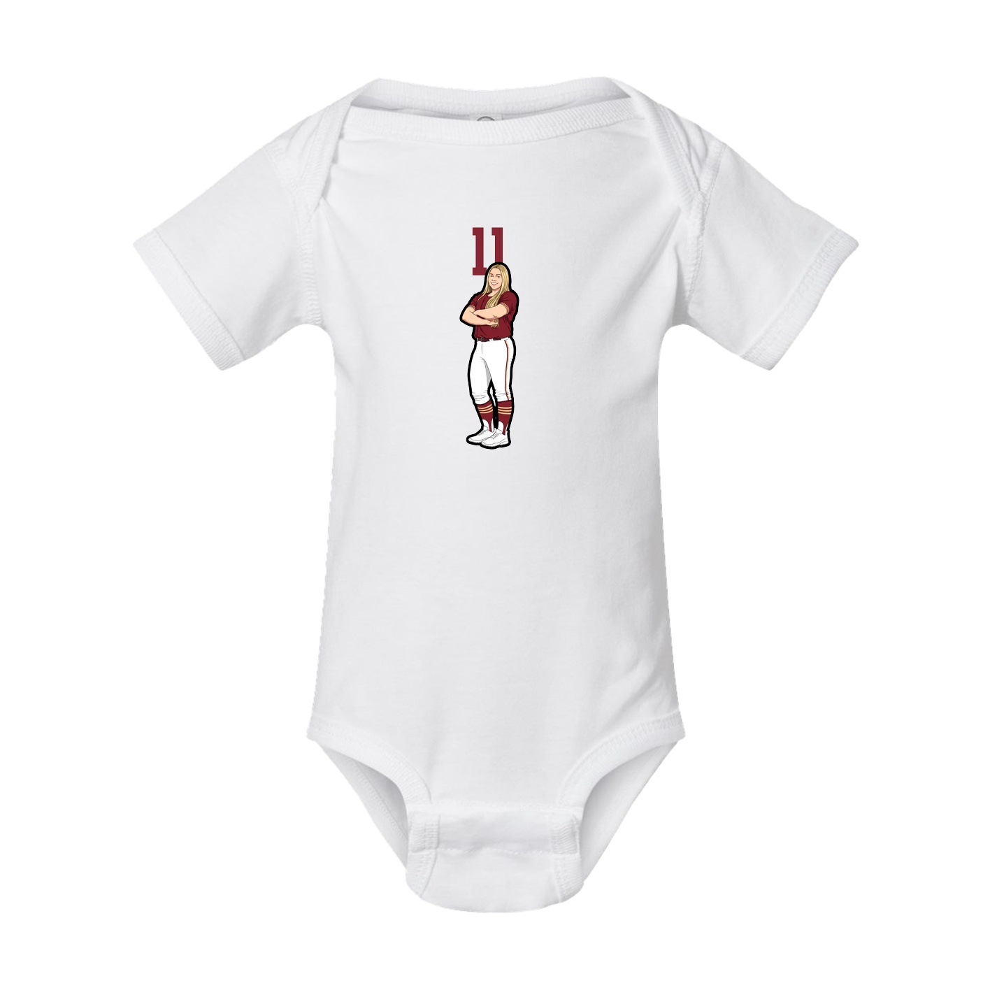 Baby Onesie — Number Top in White