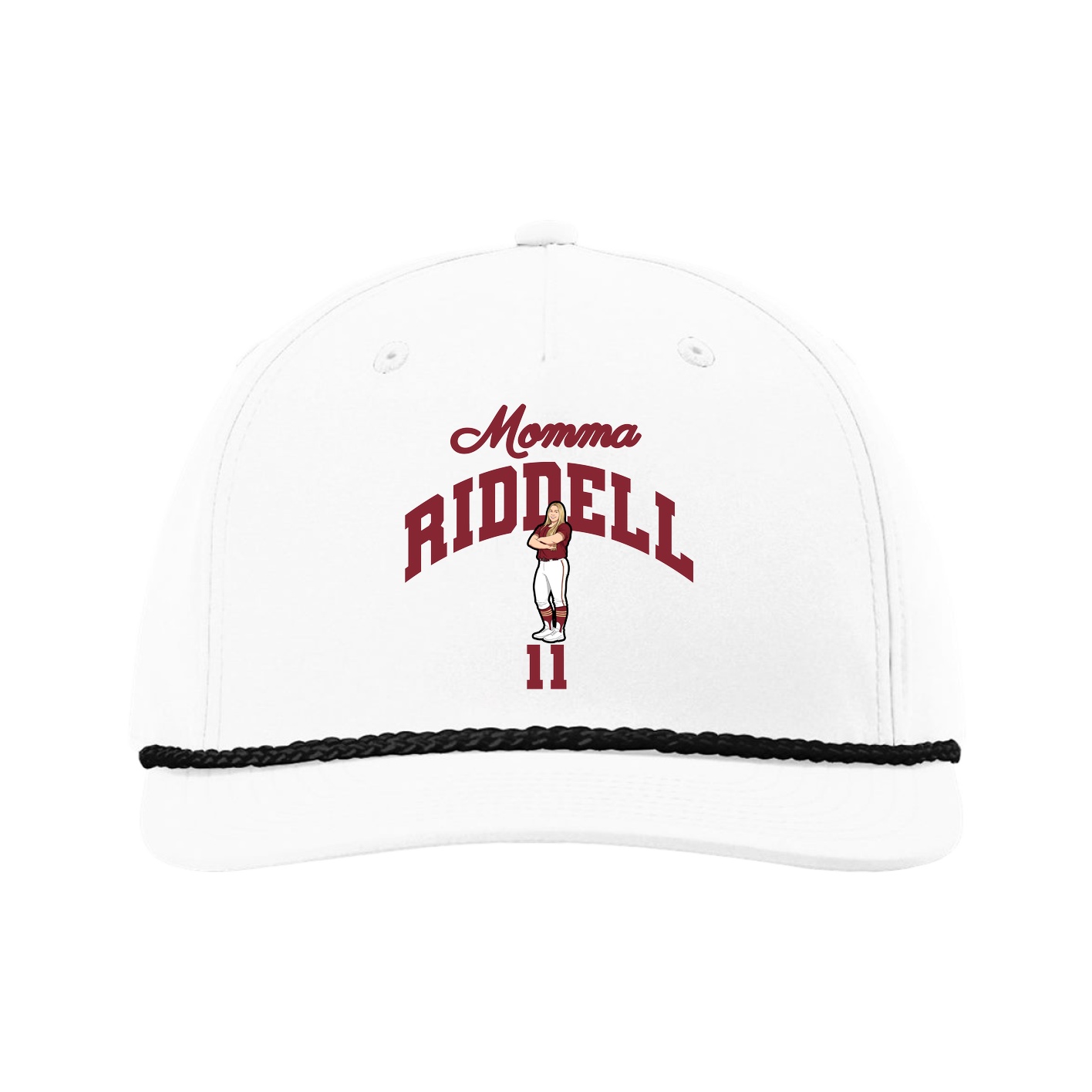 Five-Panel Classic Rope Cap — Mothers Day Arch in White