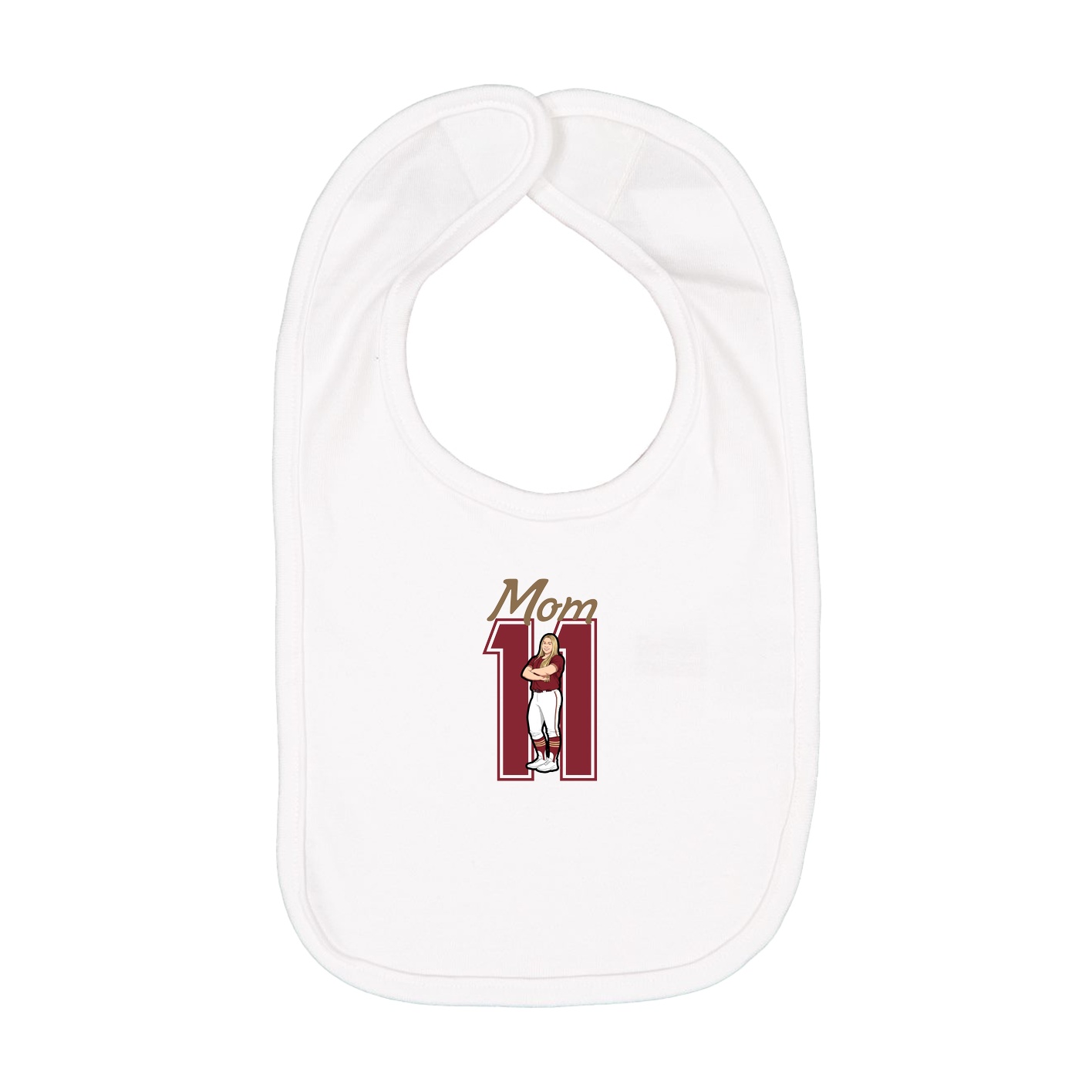Infant Bib — Mothers Day Shirsey in White