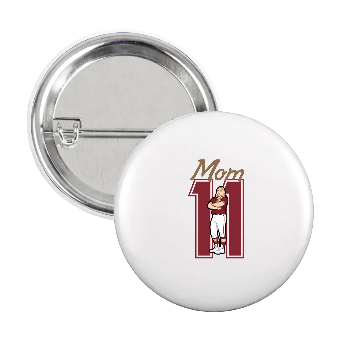 Game Day Button — Mothers Day Shirsey in White