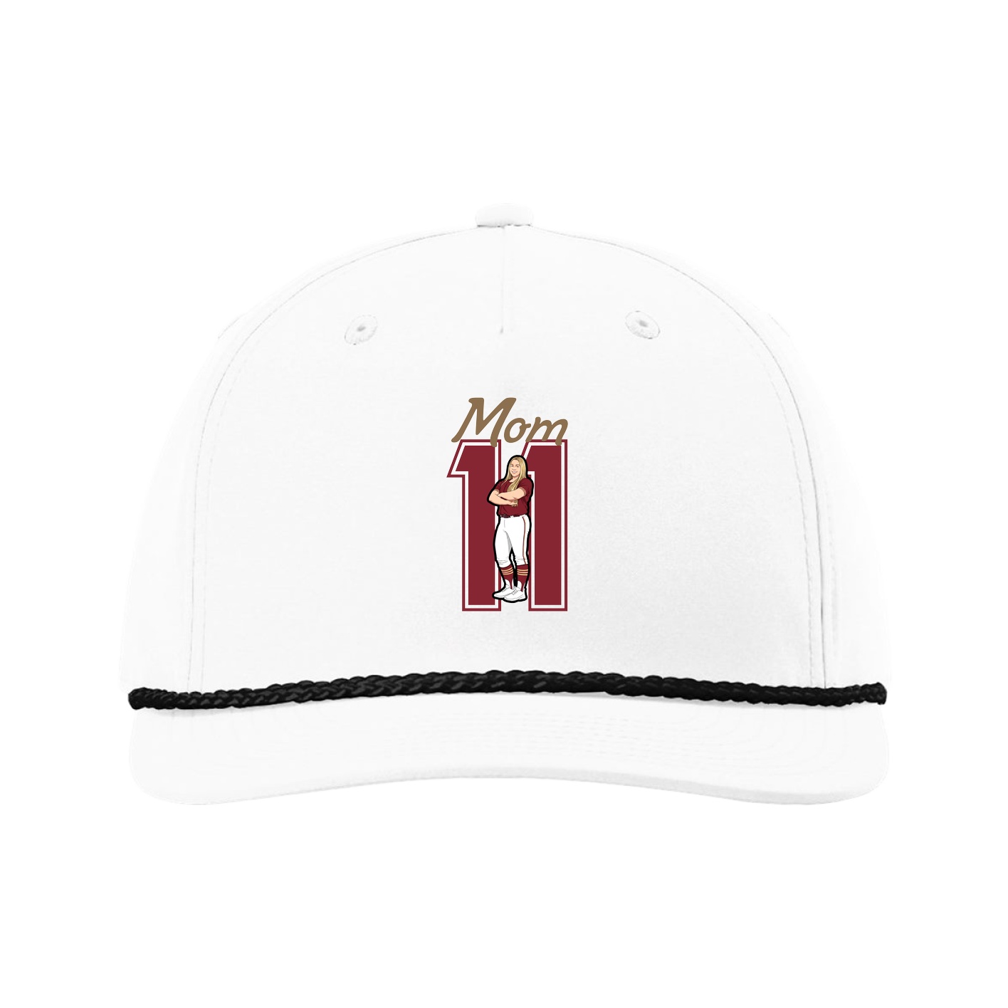 Five-Panel Classic Rope Cap — Mothers Day Shirsey in White