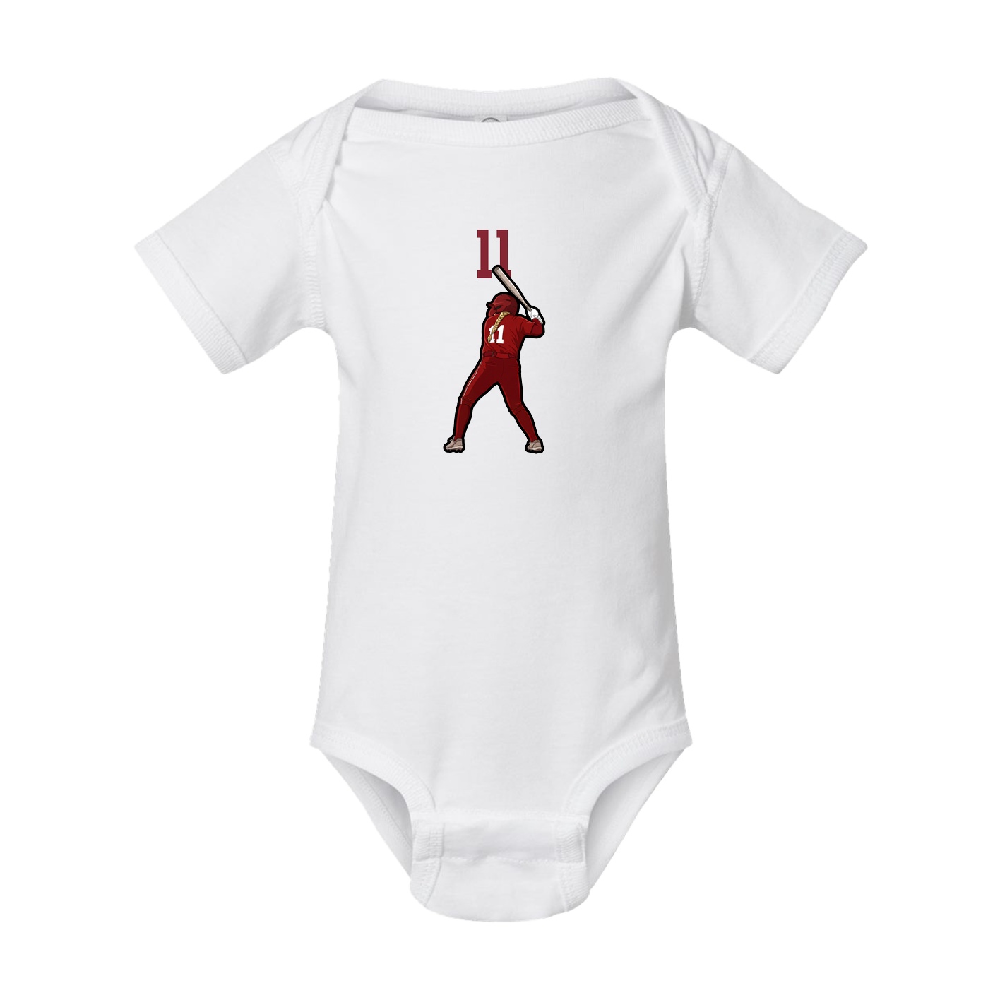 Baby Onesie — Number Top in White