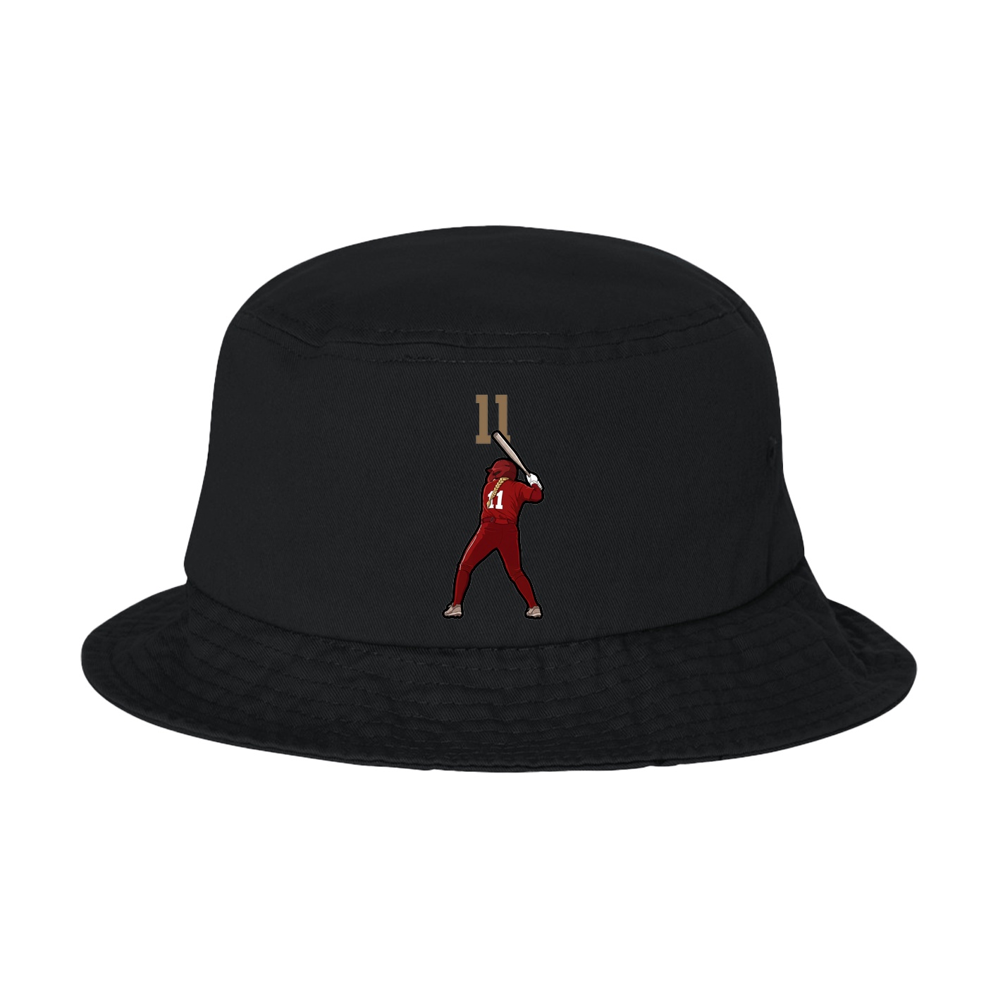 Bucket Cap — Number Top in Black